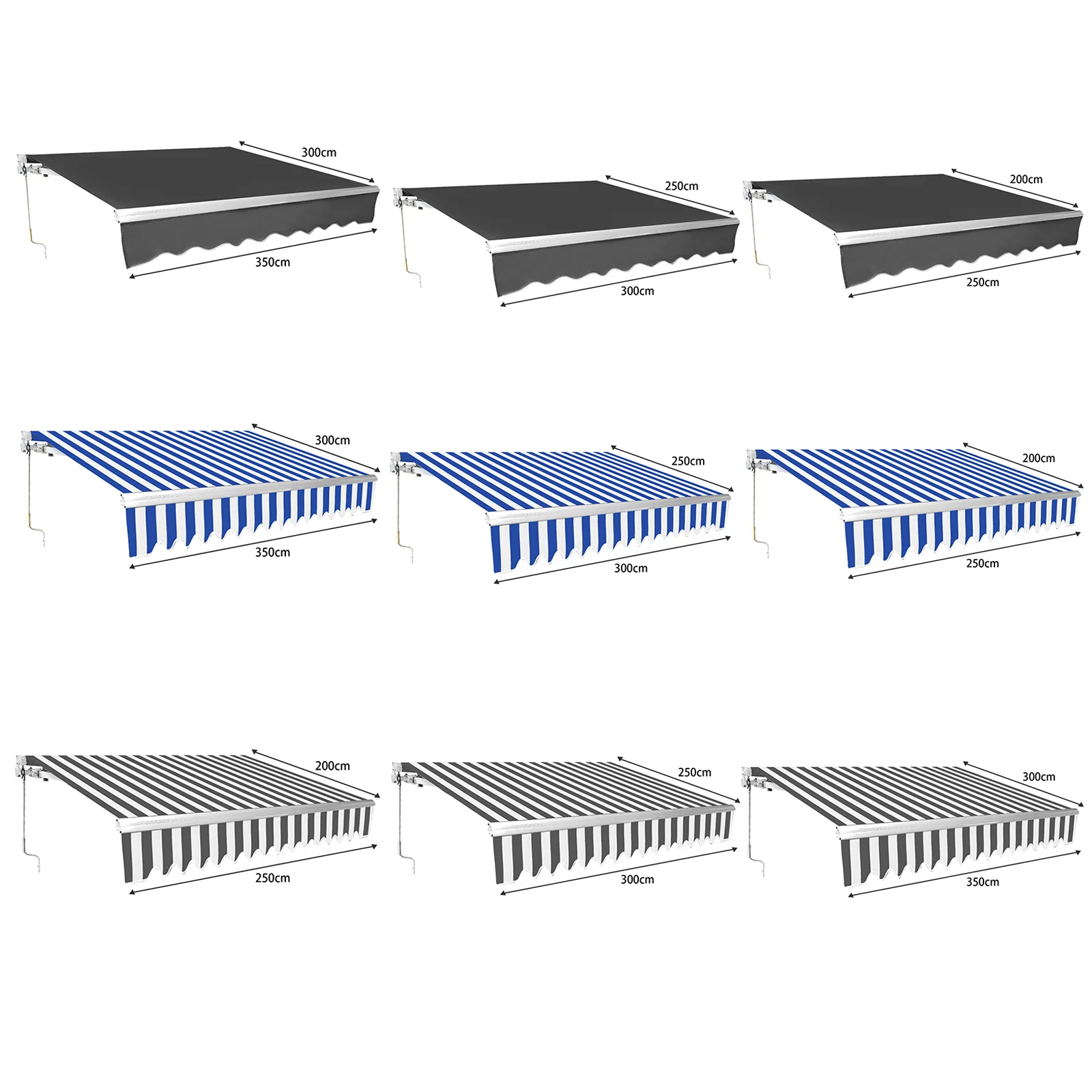 Sonnewelt Gelenkarmmarkise mit manueller Kurbel