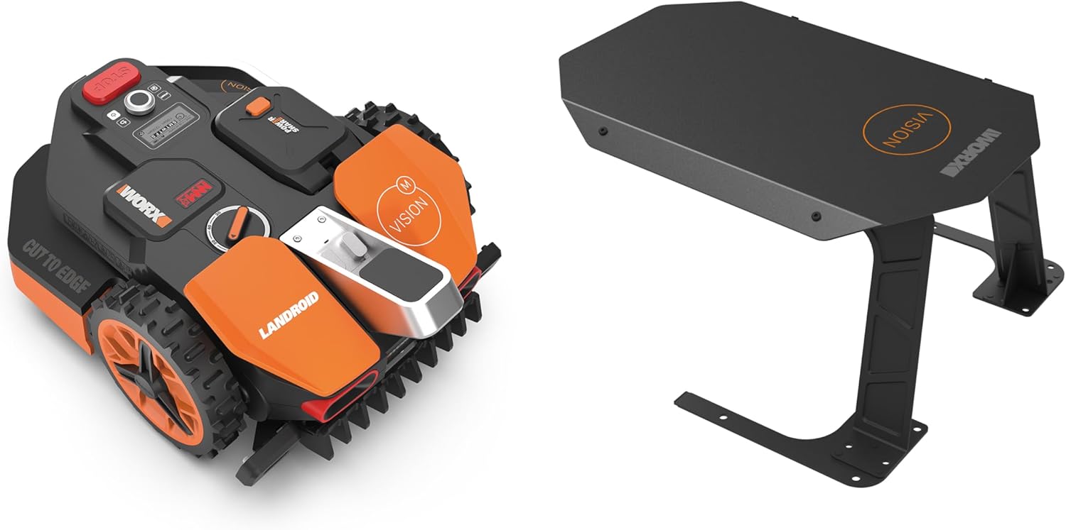 WORX Landroid Vision M600 Mhroboter WR206E.1 für Grten bis 600m - intelligenter Mhroboter ohne Begrenzungskabel – WLAN & Bluetooth – aktive Hindernisvermeidung mit KI-Technologie – APP Steuerung