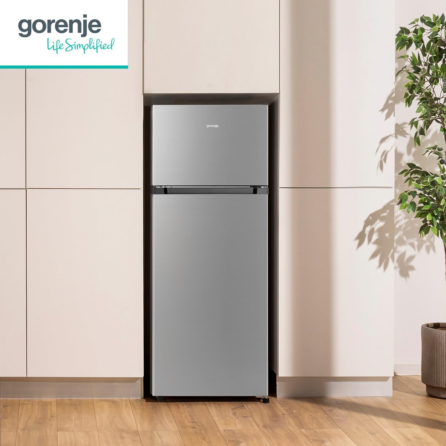 Gorenje N 619EAXL4 Kühl-Gefrier-Kombination/ LED Display/ 186 cm/ 300 l/ NoFrostPLus/ Gemüsefach mit Feuchteregler/ FastFreeze/ edelstahl