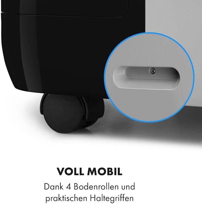 KLARSTEIN Grandbreeze Pro 14K – Mobiles Klimagerät, Luftentfeuchter, Ventilator, 3 Geschwindigkeiten, 14000 BTU/1,65 kW, Raum: 42 bis 68 m², Durchfluss: 460 m³/h, CEE A – Weiß Klimaanlage