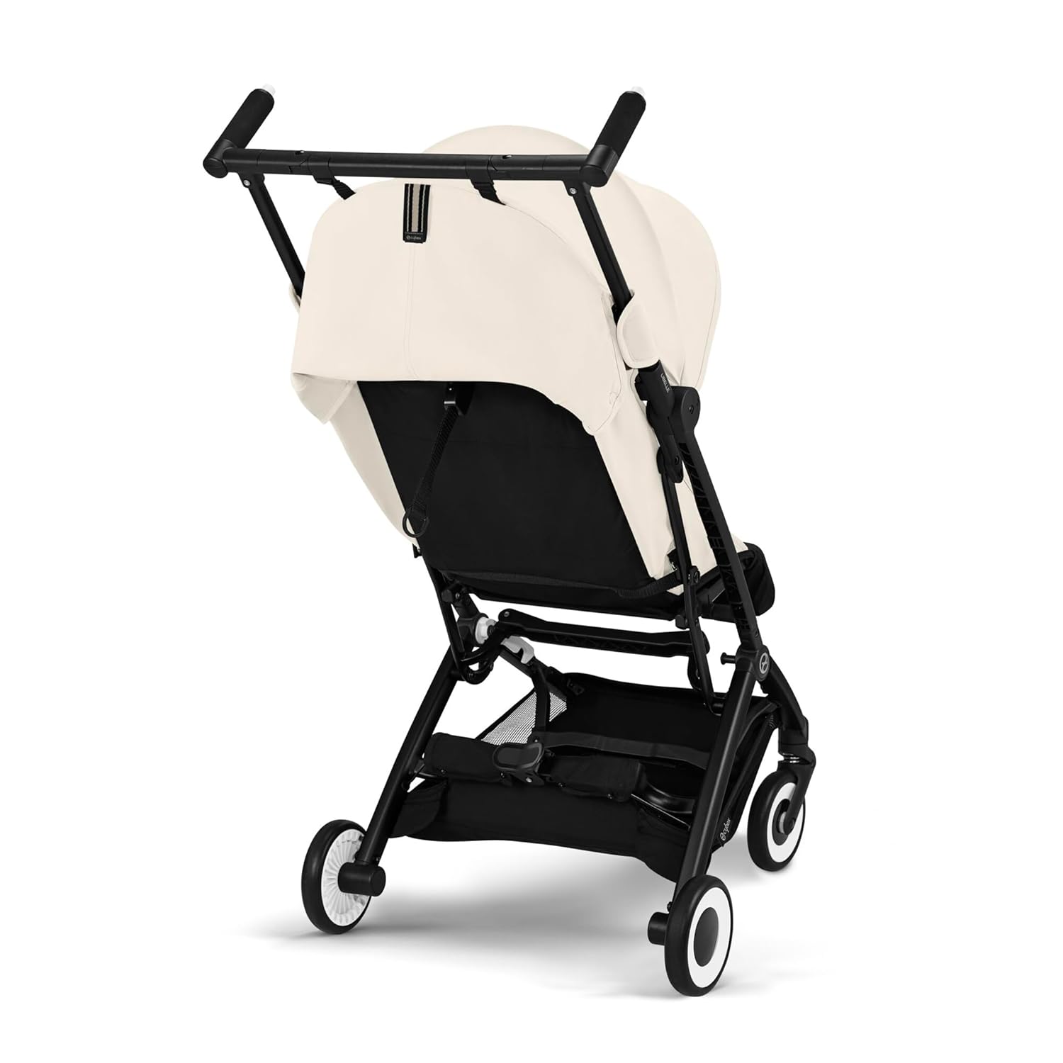 CYBEX Gold Kinderwagen Libelle mit One-Pull Harness, Von ca. 6 Monaten bis ca. 4 Jahre (max. 22 kg), Ultraleicht (nur 6 kg), Almond Beige (Beige mit taupefarbenem Rahmen)