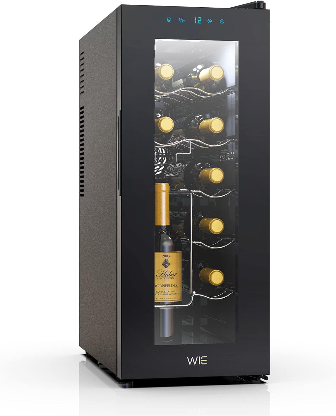 WIE Getränkekühlschrank Mini Kühlschrank mit Doppelte Glastür mit Verstellbaren Ablagen Indoor Outdoor Klein Bierkühlschrank Wendetür Leise 86 Liter 120 Dosen für Soda/Bier für Zuhause/Küche/Bar/Büro