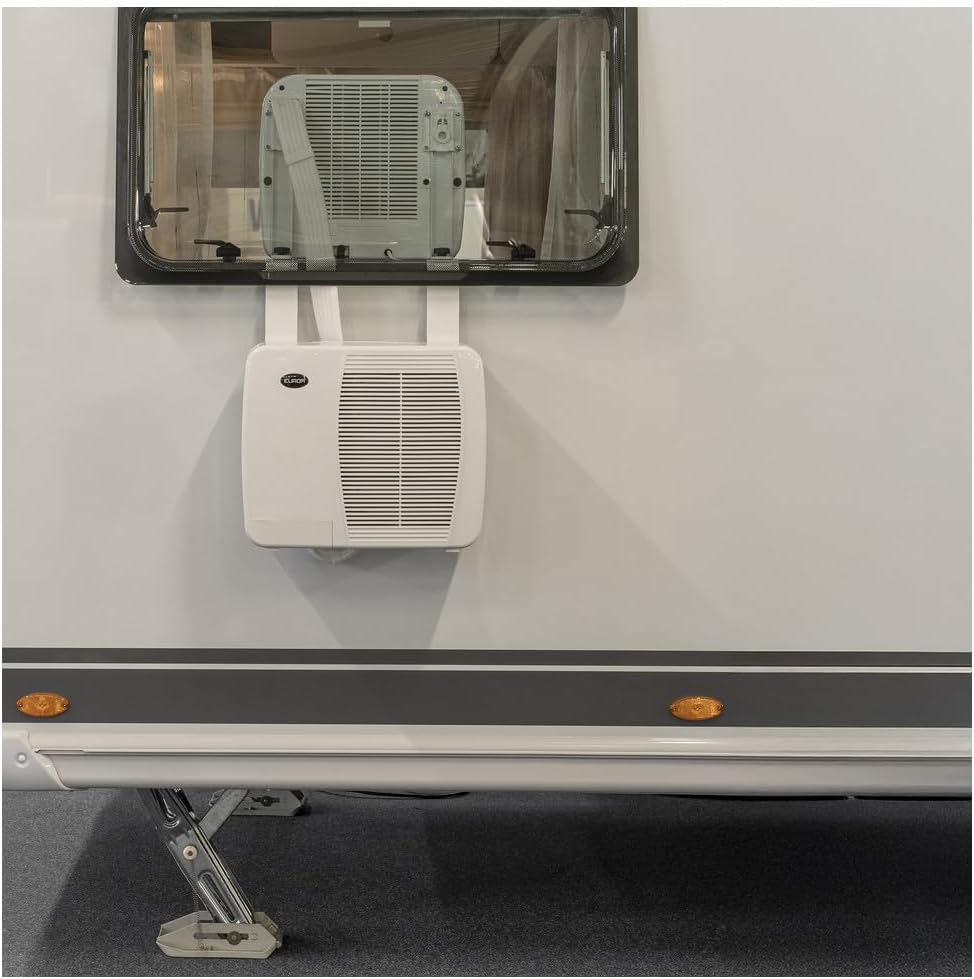 EUROM Split Klimaanlage AC2401 für Wohnwagen, Wohnmobil, Camping, Boot, Bus, Camper, Caravan, Mobilheim | Mobiles Klimagerät mit 2400 BTU | Verbessertes Modell dem legendären Klima AC2400