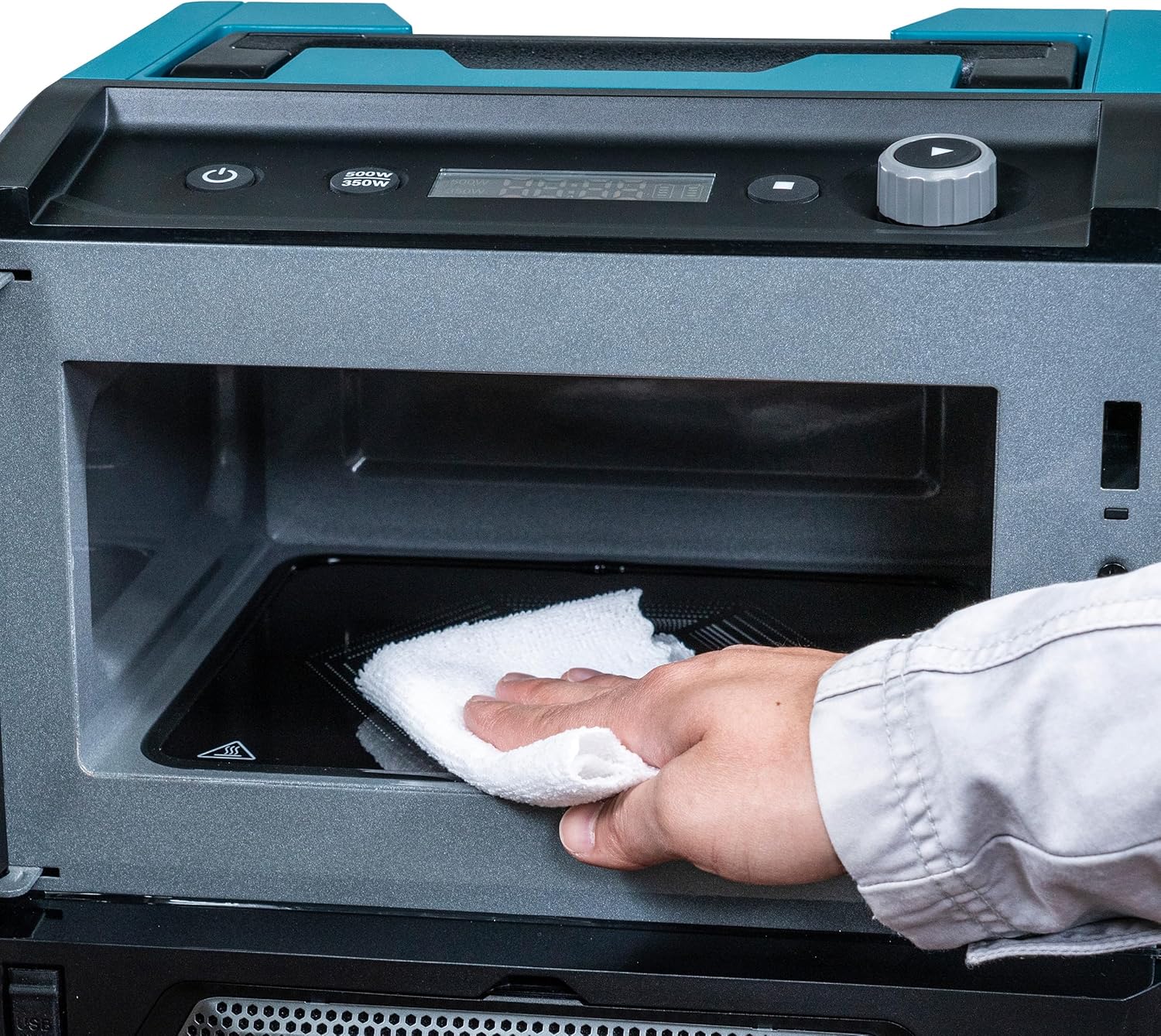 Makita MW001GZ Akku-Mikrowelle 40V max. 350/500 W, 8 l (ohne Akku, ohne Ladegerät)