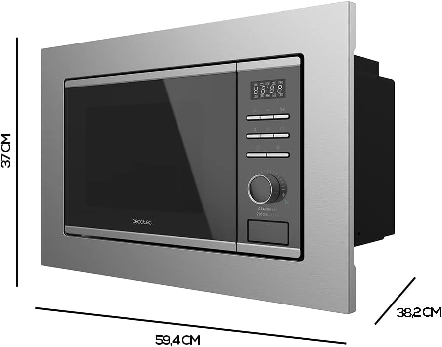 Cecotec Mikrowelle mit ProClean 8110 Grill. 28l Kapazität, Ready2Clean Beschichtung, 1000 W Leistung, 1000 W Grill, 5 Betriebsebenen, 8 Programme, 60 min Timer, LED-Anzeige