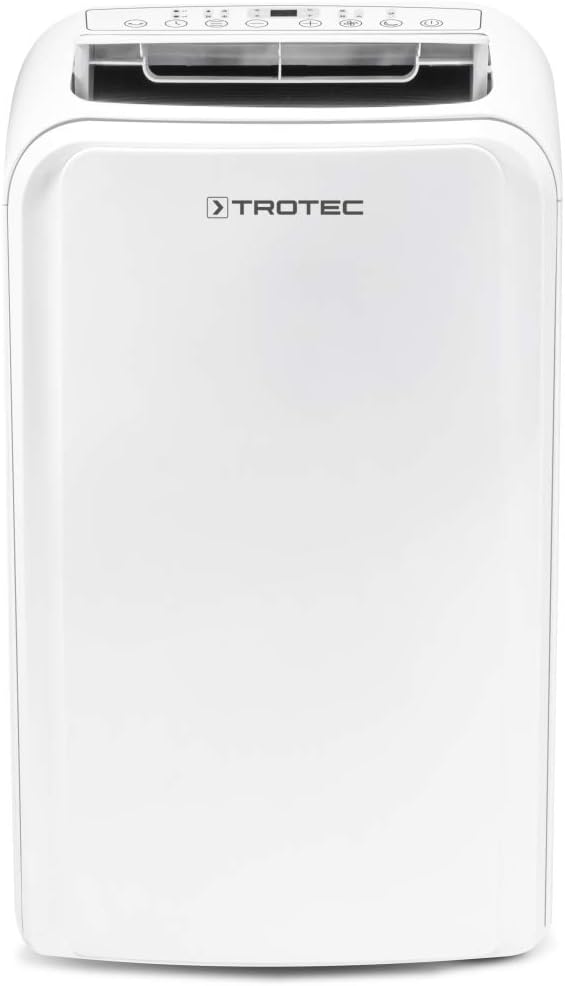 TROTEC PAC 2100 X mobile Klimaanlage 3-in-1 Kühlung, Ventilation, Entfeuchtung Monoblock-Klimagerät 2 kW 7.000 BTU/h für Raumgrößen bis 26 m² und 65 m³ 2 Ventilationsstufen