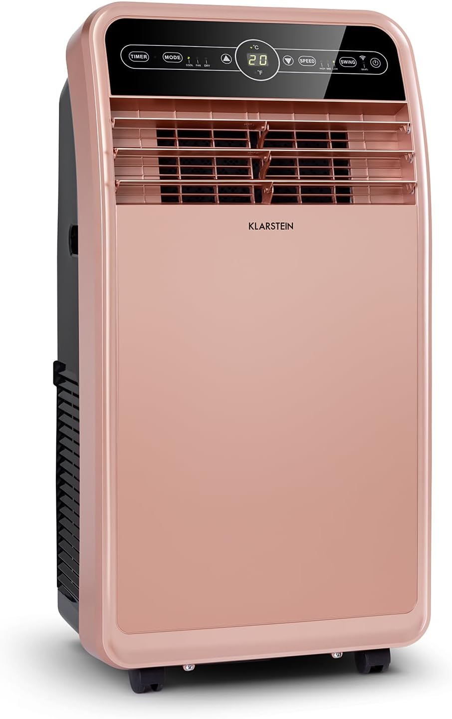 Klarstein Mobile Klimaanlage mit Abluftschlauch, 4-in-1 Klimagerät mit Ventilator, Luftentfeuchter & Nachtmodus, Kleine & Portable Klimaanlage für Wohnung & Büro, Niedriger Verbrauch, 9000 BTU