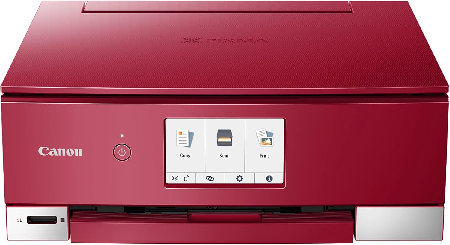 Canon PIXMA TS8351a Drucker Farbtintenstrahl Multifunktionsgerät DIN A4 (Scanner, Kopierer, 4.800 x 1.200 dpi, 6 separate Tinten, USB, WLAN, AirPrint, Duplexdruck, 2 Papierzuführungen, 5 GHz), weiß