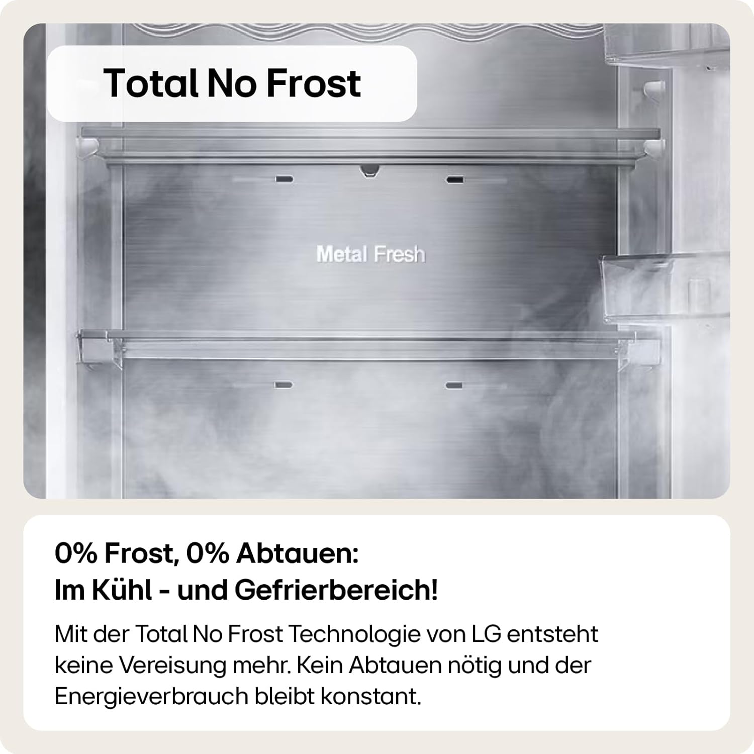 LG GSGV81PYLL Side by Side Kühlschrank, Klasse E, 635 L, Instaview, Kühlschrank mit Gefrierfach, Eis-, Crushed Ice- Wasserspender, Total NoFrost, Smart Inverter Kompressor, Wi-Fi