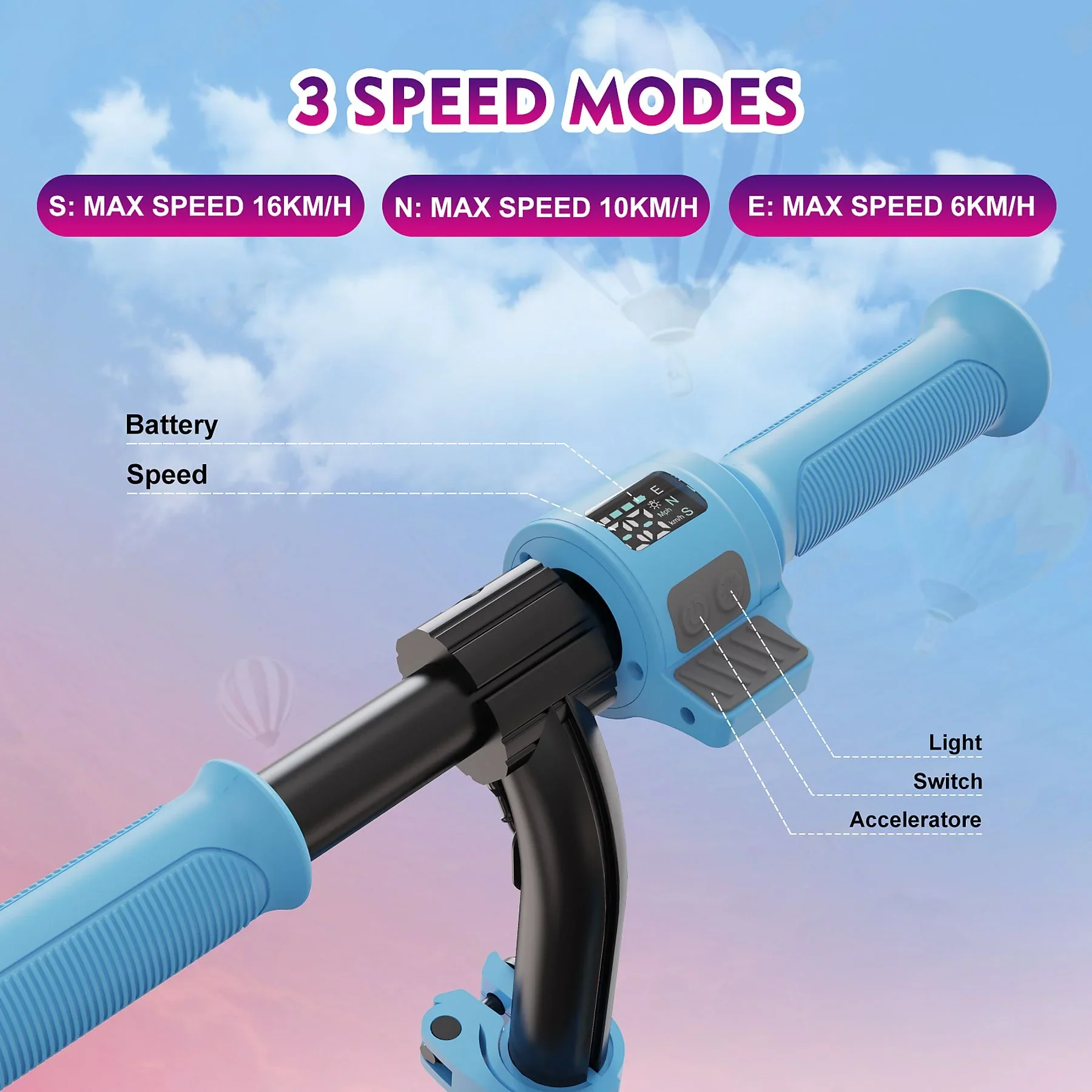 RCB R11 Kid E-scooter mit RCB Logo - Leichter Elektroroller für Kinder