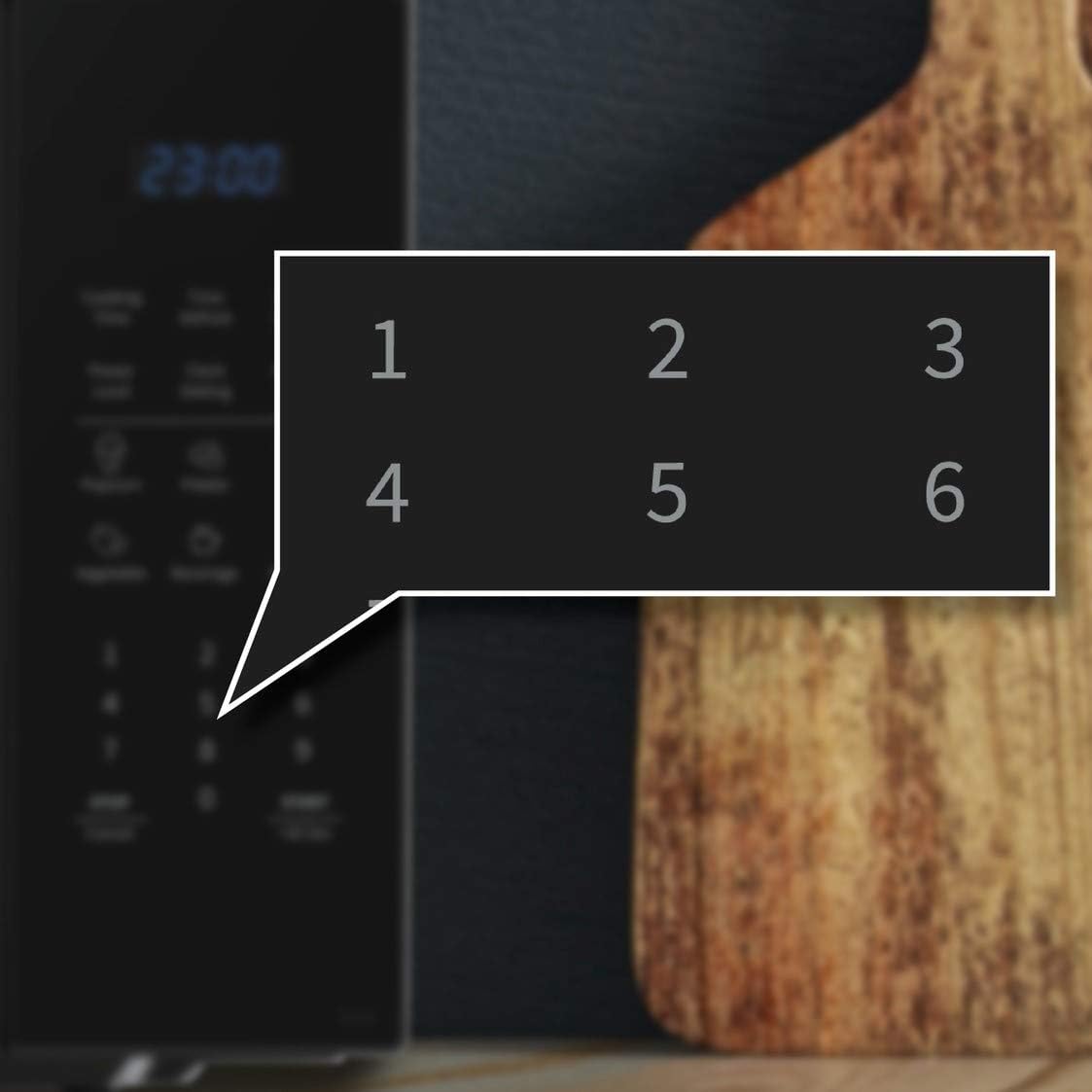 Hisense Elektronische Mikrowelle, Fassungsvermögen 23 l, Leistung 800 W, Grillleistung 1000 W, LED-Display mit Touch-Steuerung, Schwarz