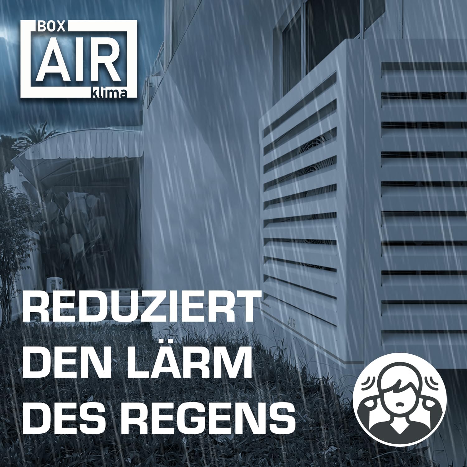 Box Air Klima Abdeckung - Schallschutzhaube Wärmepumpe Schutzgitter - Verkleidung Klimaanlage Außengerät - Für Klimaanlagen und Wärmepumpen - Robuste Schutzabdeckung