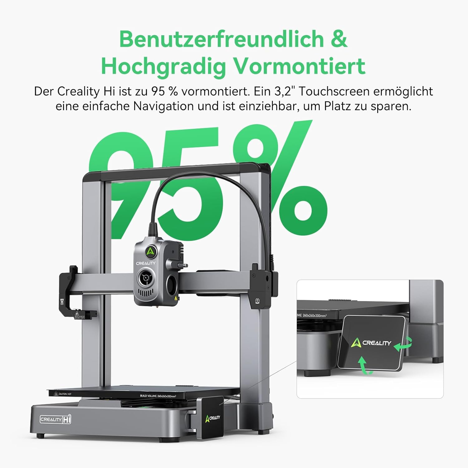 Creality K2 Plus Combo 3D-Drucker, 16-Farben Multimaterial-Druck, 350³mm XXL-Bauraum, Servo-Direktantrieb, Dual-KI-Kameras, Ultra-Leise <45dB, Aktive Heizkammer, RFID/WLAN (Industrie 4.0)