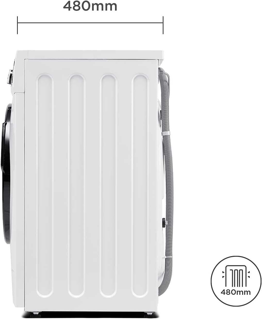 Midea MF200W90WB-14A Waschmaschine / 9KG / A/Leiser & effizienter Inverter Motor/HealthGuard-System/Steam Care/Nachlegefunktion/APP-Steuerung/AquaStop, Weiß