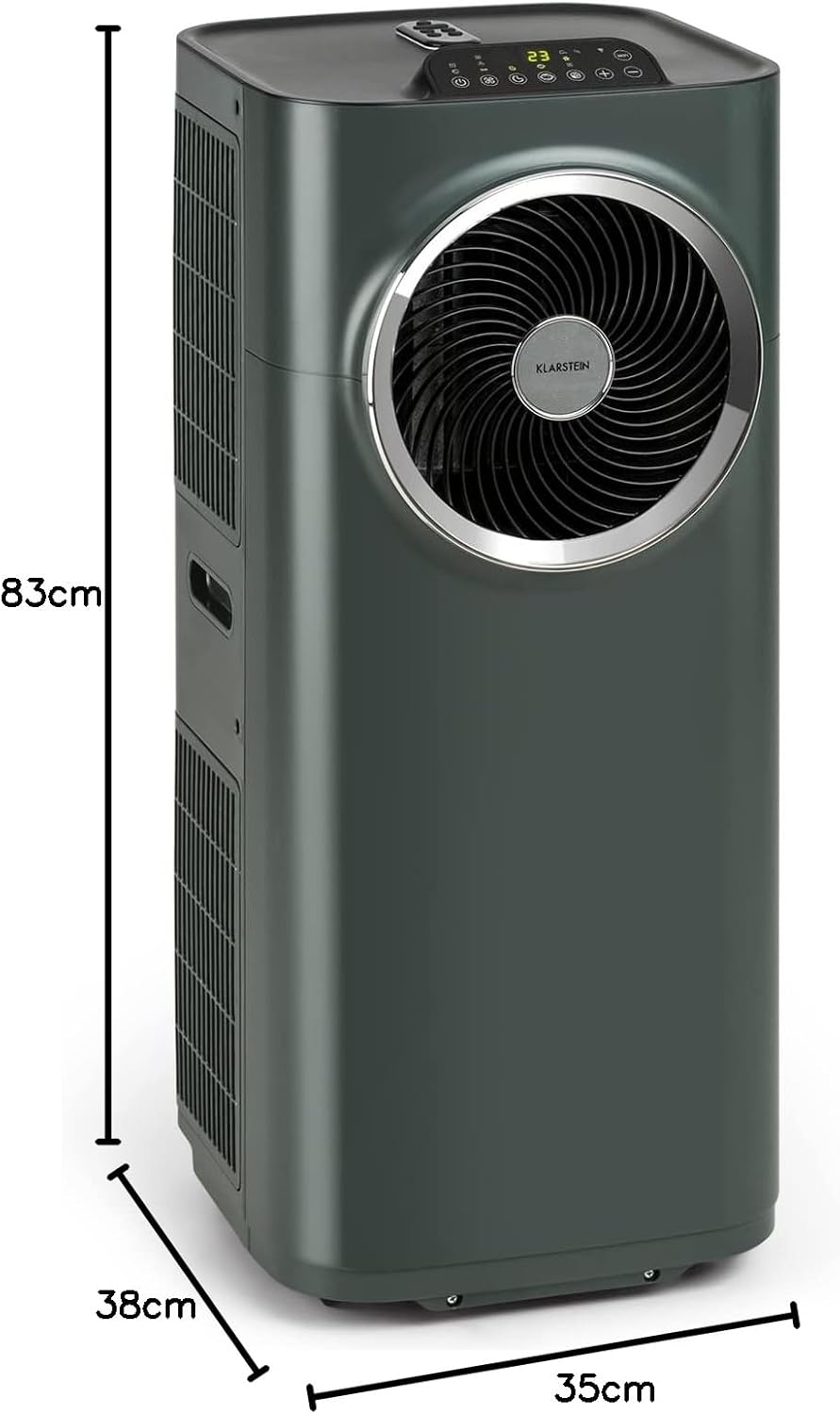 Klarstein Mobile Klimaanlage mit Abluftschlauch, 5-in-1 Klimagerät, Ventilator, Luftentfeuchter, Luftreiniger & Nachtmodus, App-Steuerung, Kleine & Portable für Wohnung & Büro, 12000 BTU