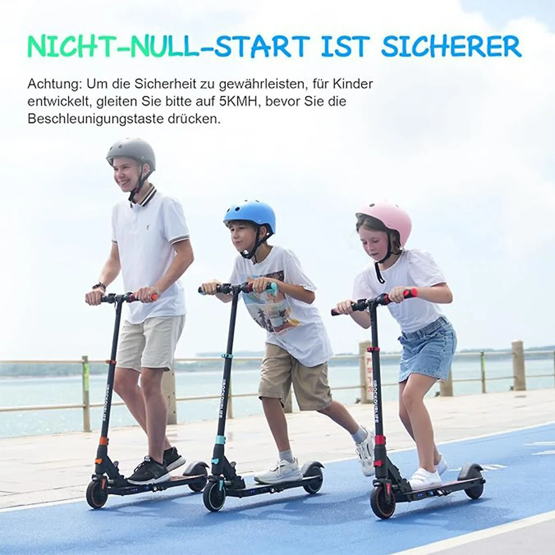 RCB R15 Kid E-Scooter mit RCB Logo, 250W Motor, IPX4