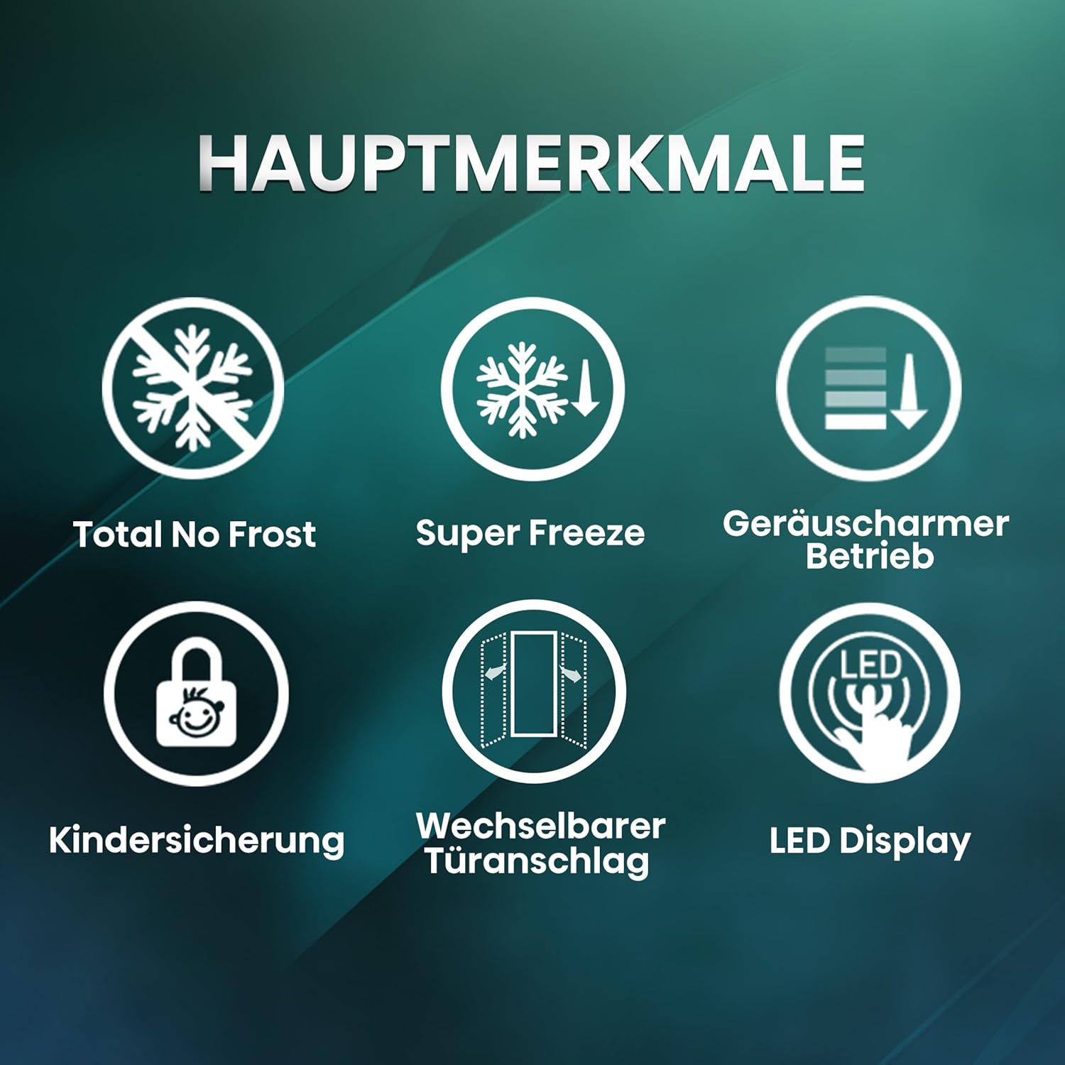 Hisense FV191N4AW2 Gefrierschrank/ TotalNoFrost/ SuperFreeze/ Türalarm/ Multiflow 360°/ BigBox/ 143,4 cm/ Gefrierteil 147 l/ 41 dB/ 205 kWh/Wei