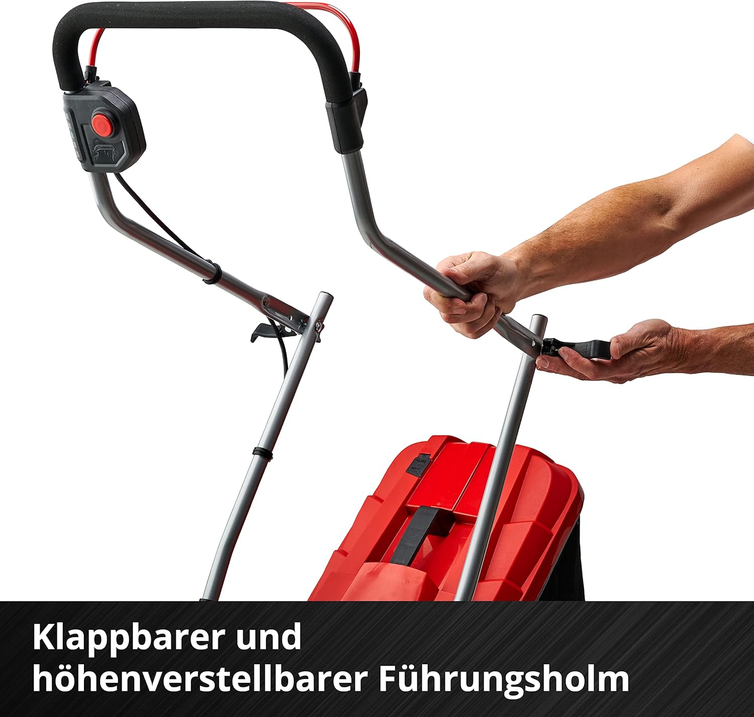 Einhell Akku-Rasenmher GE-CM 18/33 Li Kit Power X-Change (18 V, 33 cm Schnittbreite, bis 200 m, Brushless, 30L Fangkorb, 25-65 mm Schnitthhe, inkl. 4,0 Ah Akku + Ladegert)