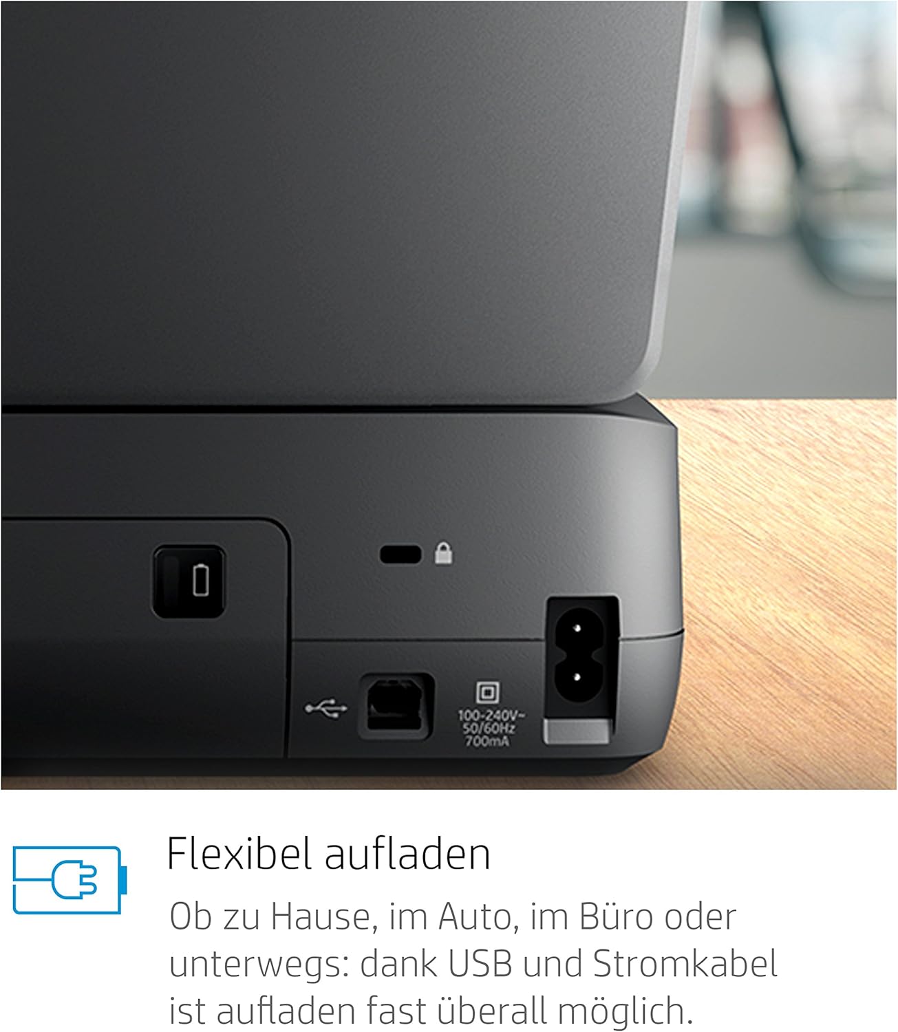 HP OfficeJet 200 Mobiler Tintenstrahldrucker (A4, Drucker, WLAN, HP ePrint, Airprint, USB, 4800 x 1200 dpi) schwarz