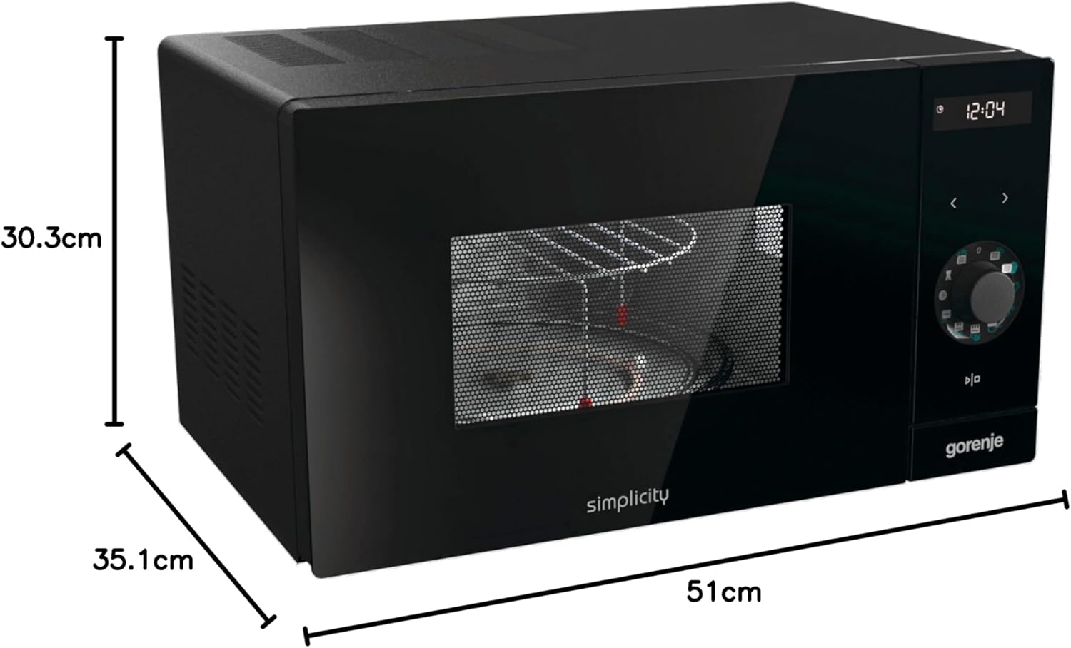 Gorenje MO 20 A3X Mikrowelle/ ChildLock/ AquaClean/ TouchControl/ SmartDisplay/Auftaufunktion/ 11 Automatikprogramme/ 5 Leistungsstufen/ 20l/ 800 W/ Edelstahl