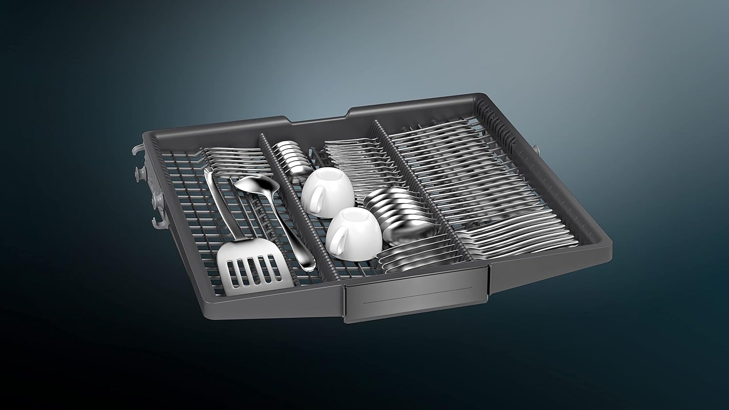 Siemens SN63EX14VE, iQ300 Smarter Geschirrspüler, Vollintegrierte Spülmaschine mit Besteckschublade, 60 cm, Auto Türöffnung dank autoOpen dry, Besonders leise durch iQdrive-Motor, infoLight aquaStop