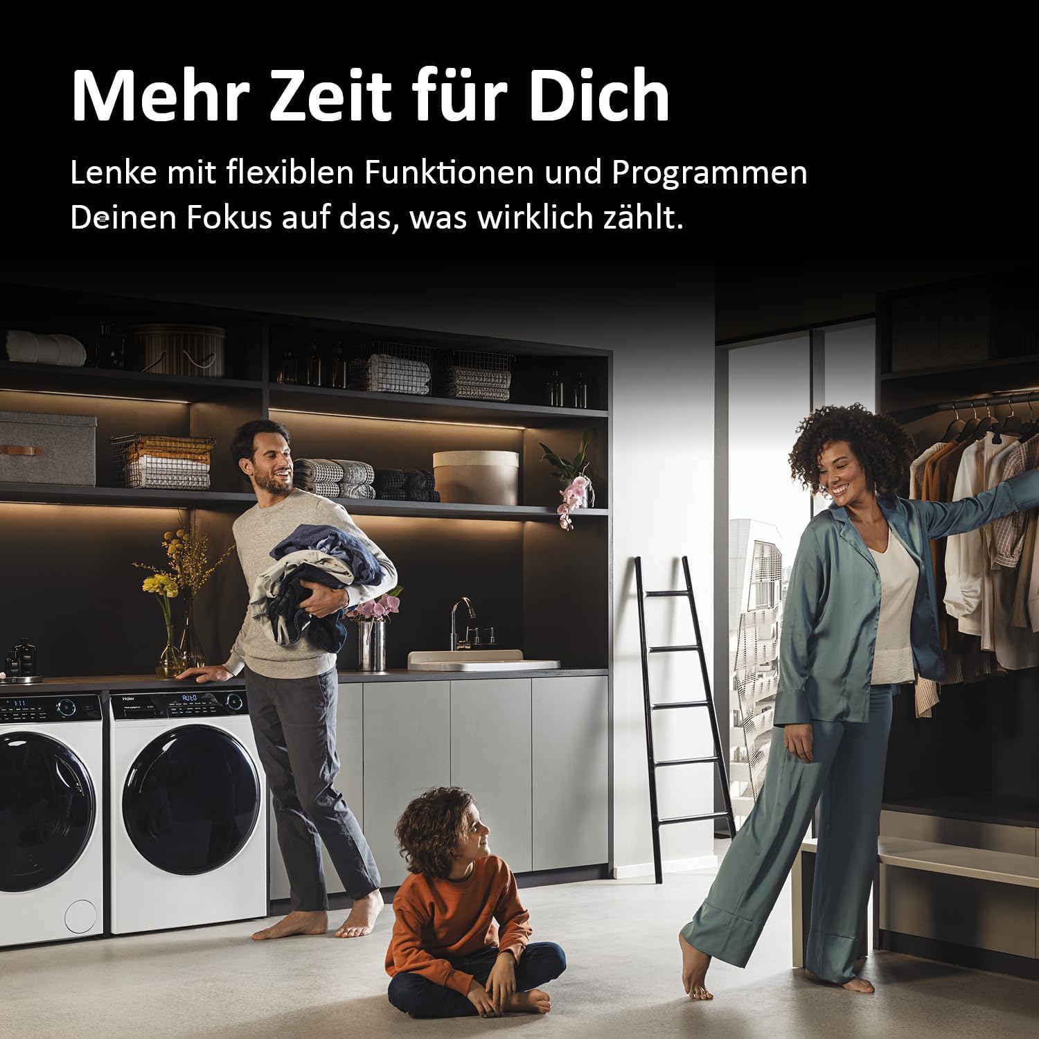 Haier I-PRO SERIE 7 PLUS HW120-B14979EU1 Waschmaschine / 12 kg / 20% effizienter als Klasse A/Smart Home - Wi-Fi & hOn App/Direct Motion Motor/Refresh-Programm & Fleckenoptionen
