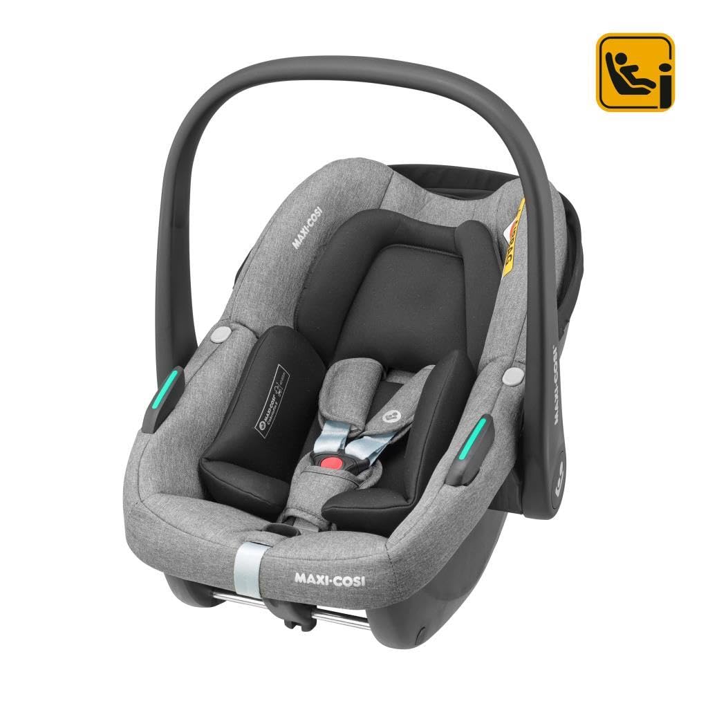 Maxi-Cosi Zelia S Trio Kinderwagen 3 in 1 Komplettset, 0-4 Jahre, bis 22 kg, Zusammenklappbar, Kompakt, Verstellbarer Baby Kinderwagen, mit CabrioFix S i-Size Babyschale, Zubehör, Wickeltasche, Grau