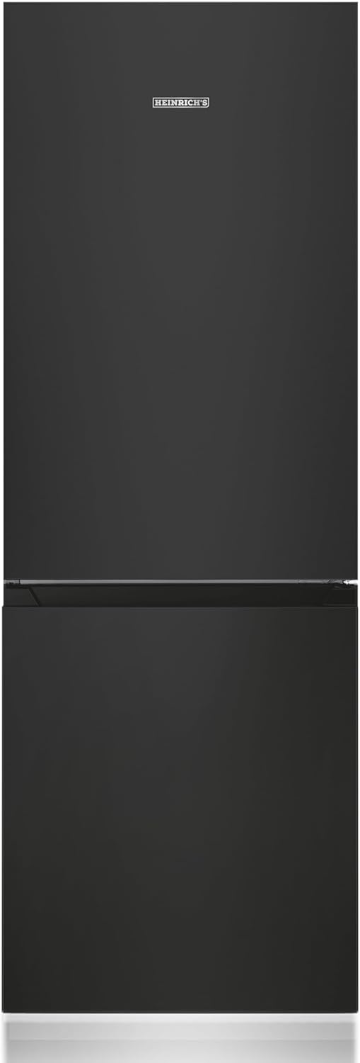 Heinrich´s Kühlgefrierkombination 175Liter, Kühlvolumen 122L, Gefrierfach 53L,LED Innenraumbeleuchtung, Kühlschrank Türanschlag wechselbar, leise 39dB,große Tiefkühlboxen, 7 Temperaturstufen, schwarz