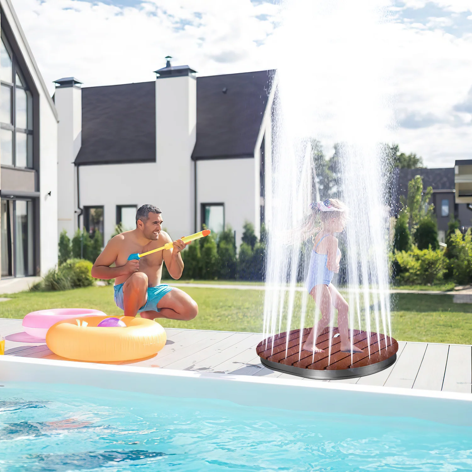 Sonnewelt Bodendusche Gartendusche mit Furad und Kupfer-Düsen