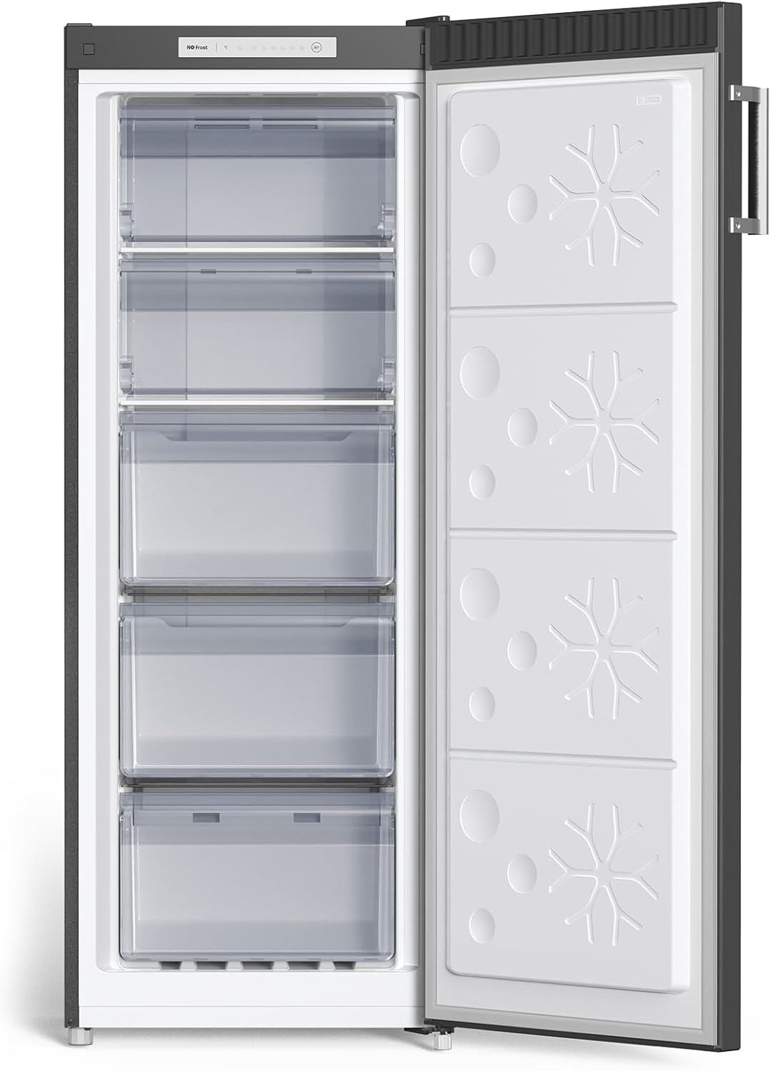 CHIQ Gefrierschrank FSD160D4E | Wechselbarer Türanschlag | Sehr Leise 41 DB (145L Manuelle Abtauung)| 12 Jahre Garantie auf den Kompressor*| 126 x 54 x 55 cm (HxBxT)