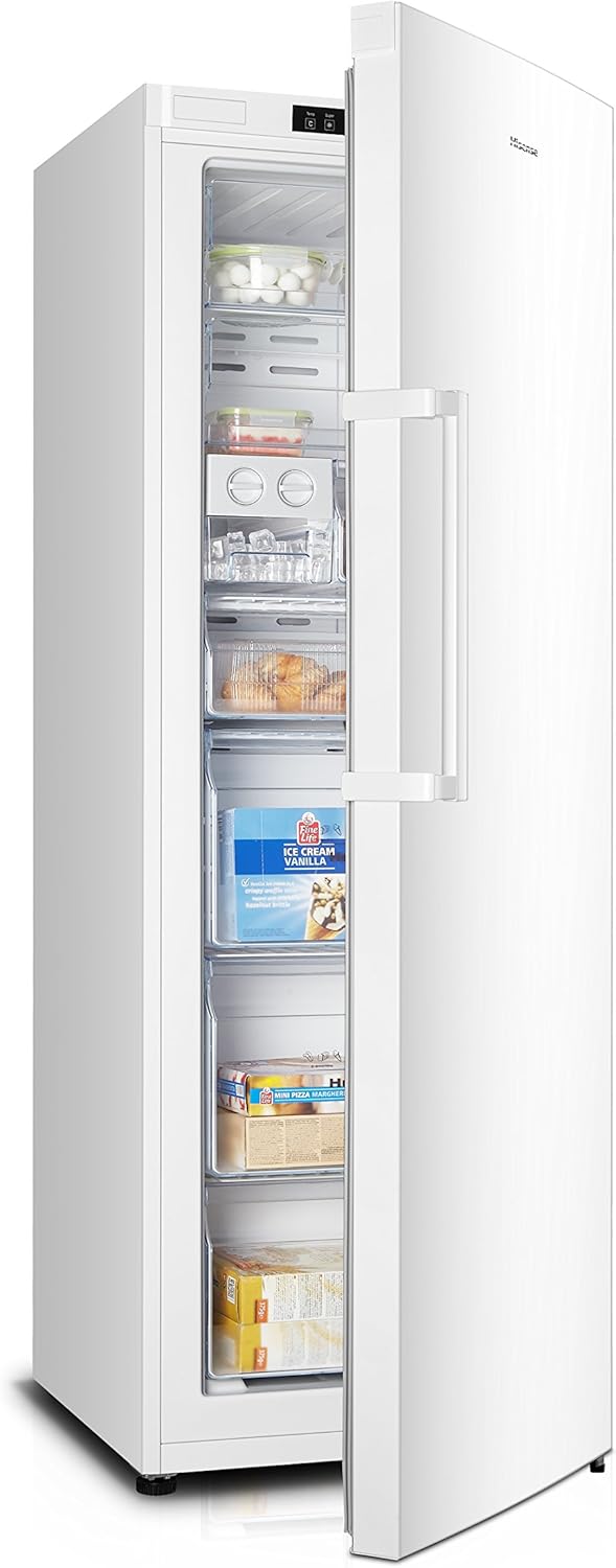 Hisense FV191N4AW2 Gefrierschrank/ TotalNoFrost/ SuperFreeze/ Türalarm/ Multiflow 360°/ BigBox/ 143,4 cm/ Gefrierteil 147 l/ 41 dB/ 205 kWh/Wei