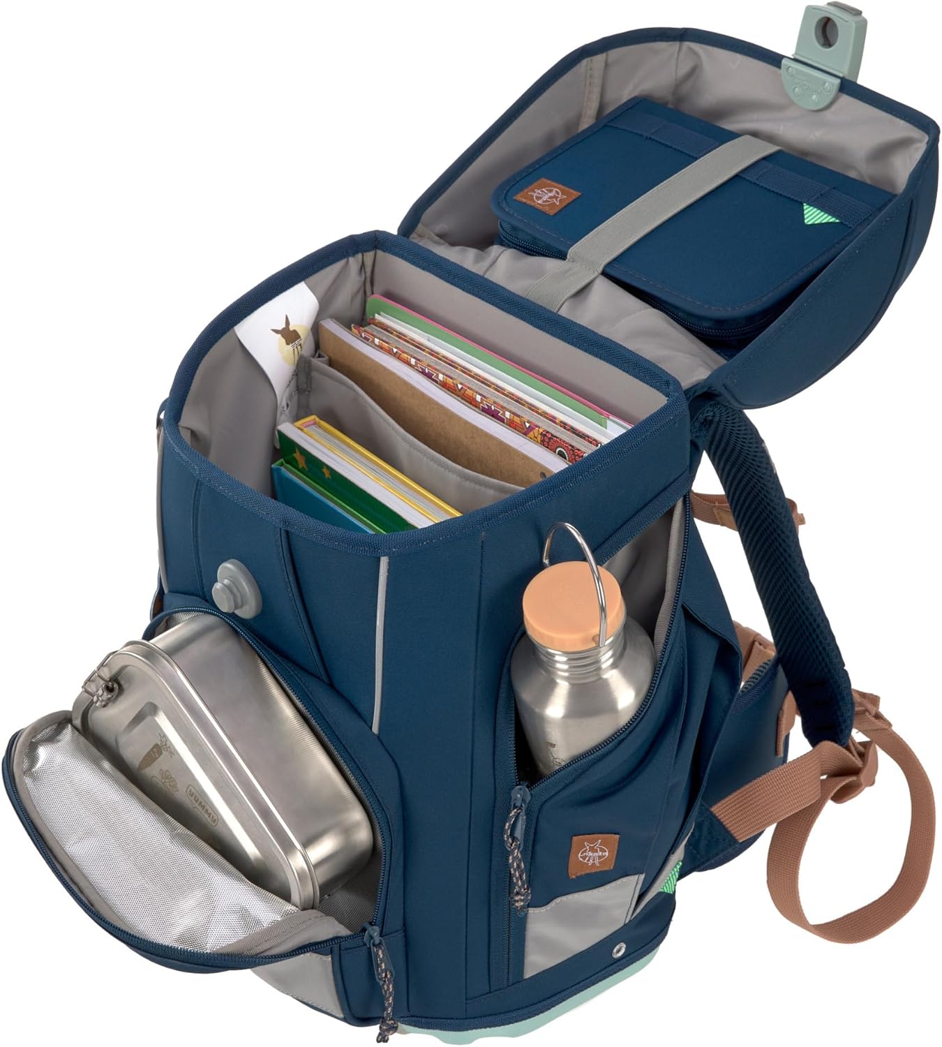 LÄSSIG 7-teiliges Schulranzen Set Kinder/School Set Boxy Unique Schwarz