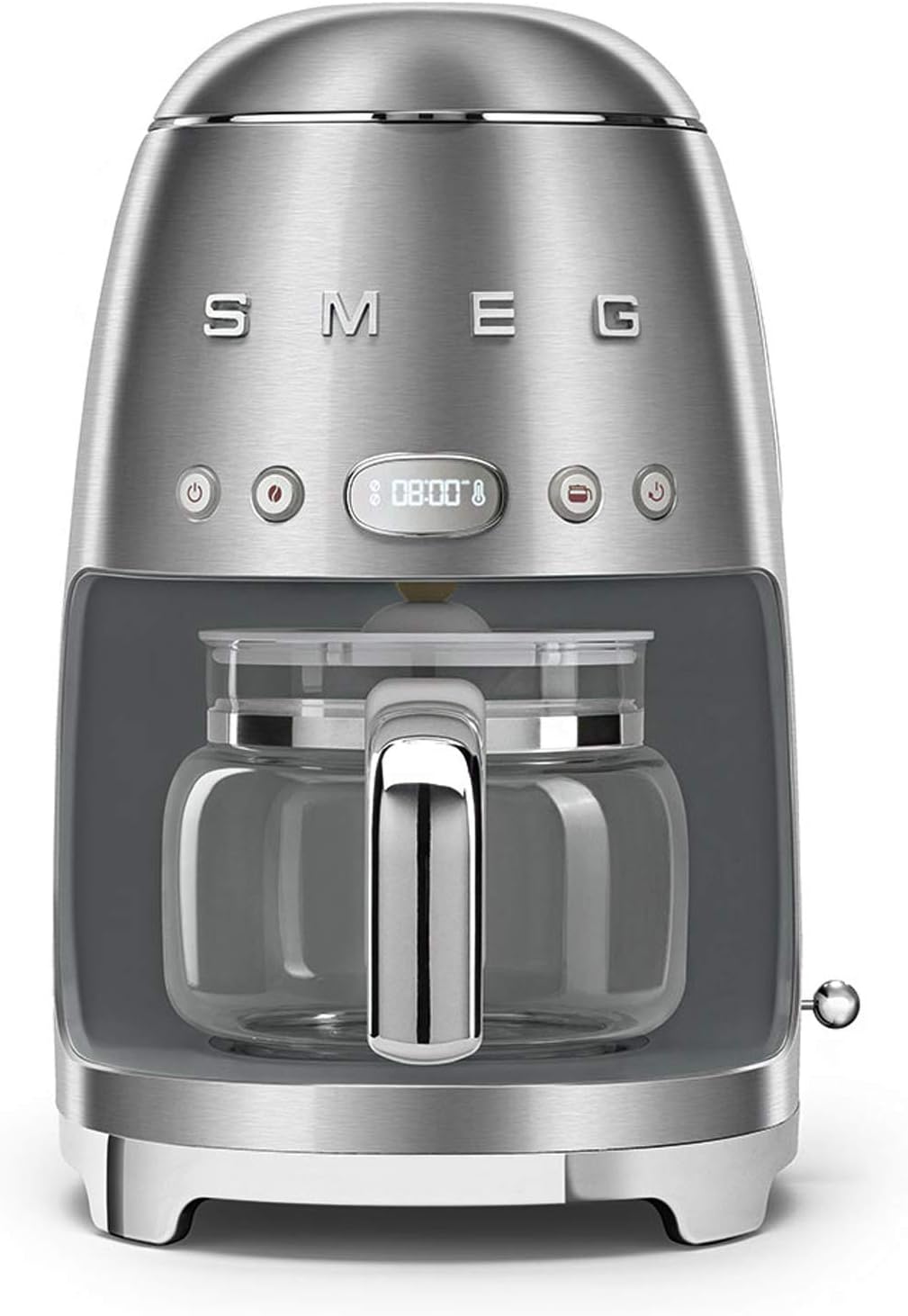 Smeg, DCF02BLMEU, Filter-Kaffeemaschine, Aroma und Autostart-Funktion, Glaskaraffe bis 12 Tassen, 2 Intensitätsniveaus, Warmhaltefunktion, 1050W, Mattschwarz