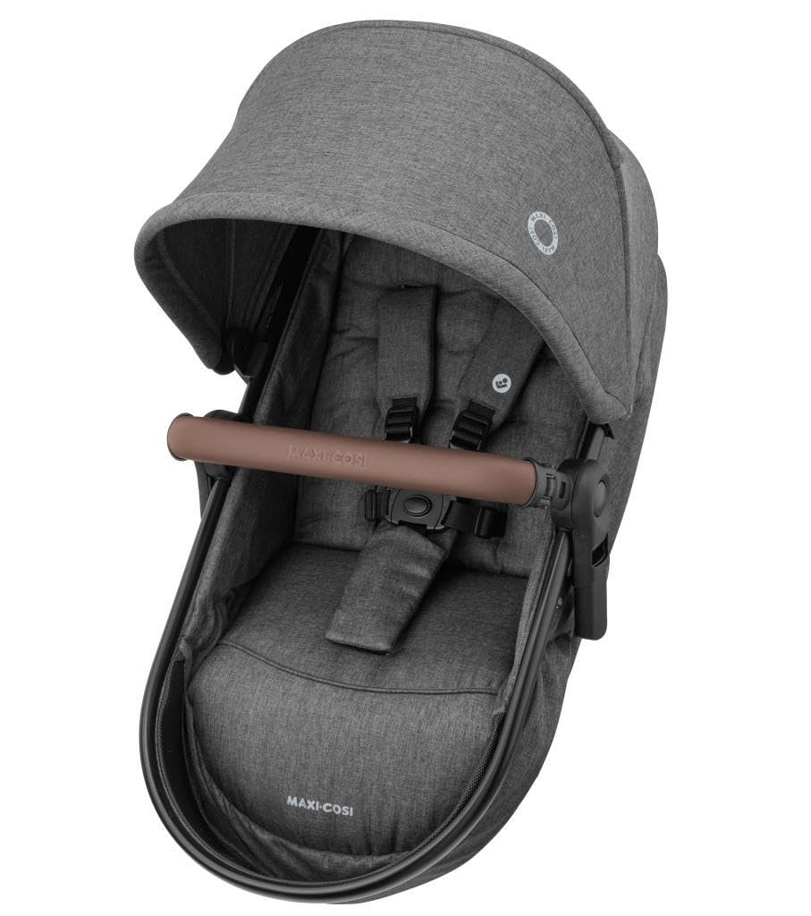 Maxi-Cosi Zelia S Trio Kinderwagen 3 in 1 Komplettset, 0-4 Jahre, bis 22 kg, Zusammenklappbar, Kompakt, Verstellbarer Baby Kinderwagen, mit CabrioFix S i-Size Babyschale, Zubehör, Wickeltasche, Grau