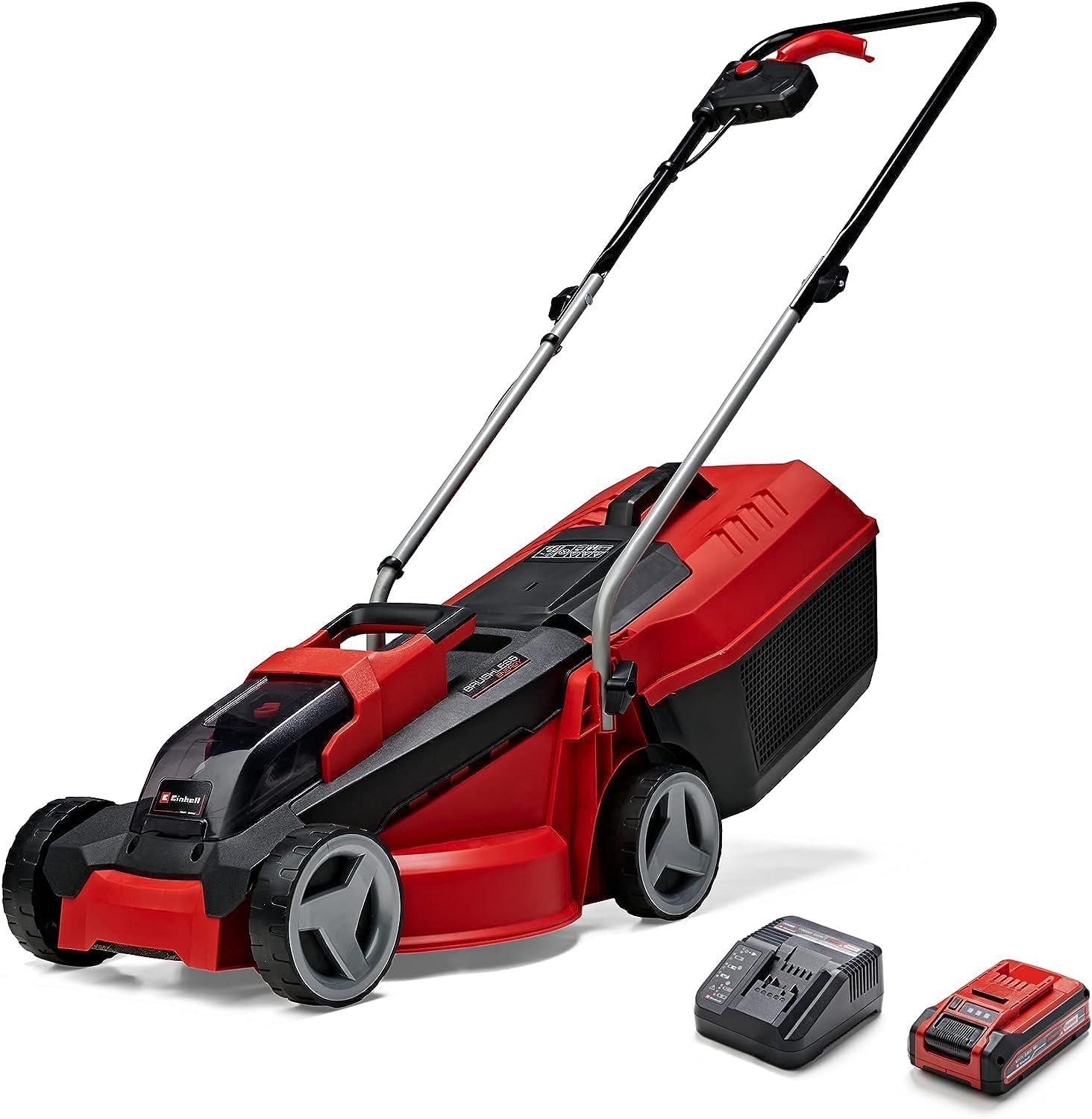 Einhell City Akku-Rasenmher GE-CM 18/30 Li Kit Power X-Change (18 V, 30 cm Schnittbreite, bis 150 m, Brushless, 25L Fangkorb, 30-70 mm Schnitthhe, inkl. 3,0 Ah Akku + Ladegert)