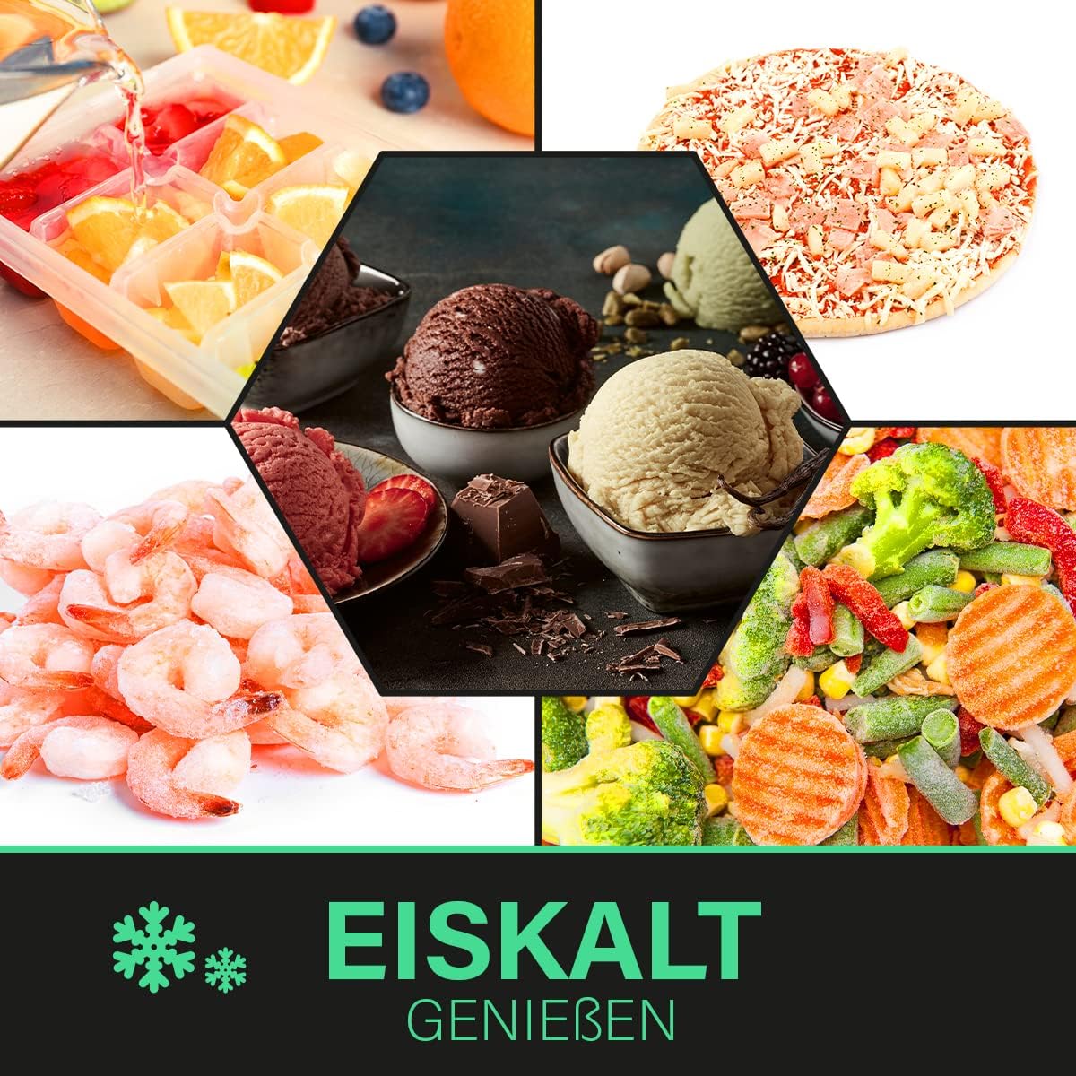 Bomann Gefrierschrank | Tiefkühlschrank | Freezer | Nutzinhalt 168 Liter | wechselbarer Türanschlag | 4 Sterne Gefrierraum | GS 7340 inox