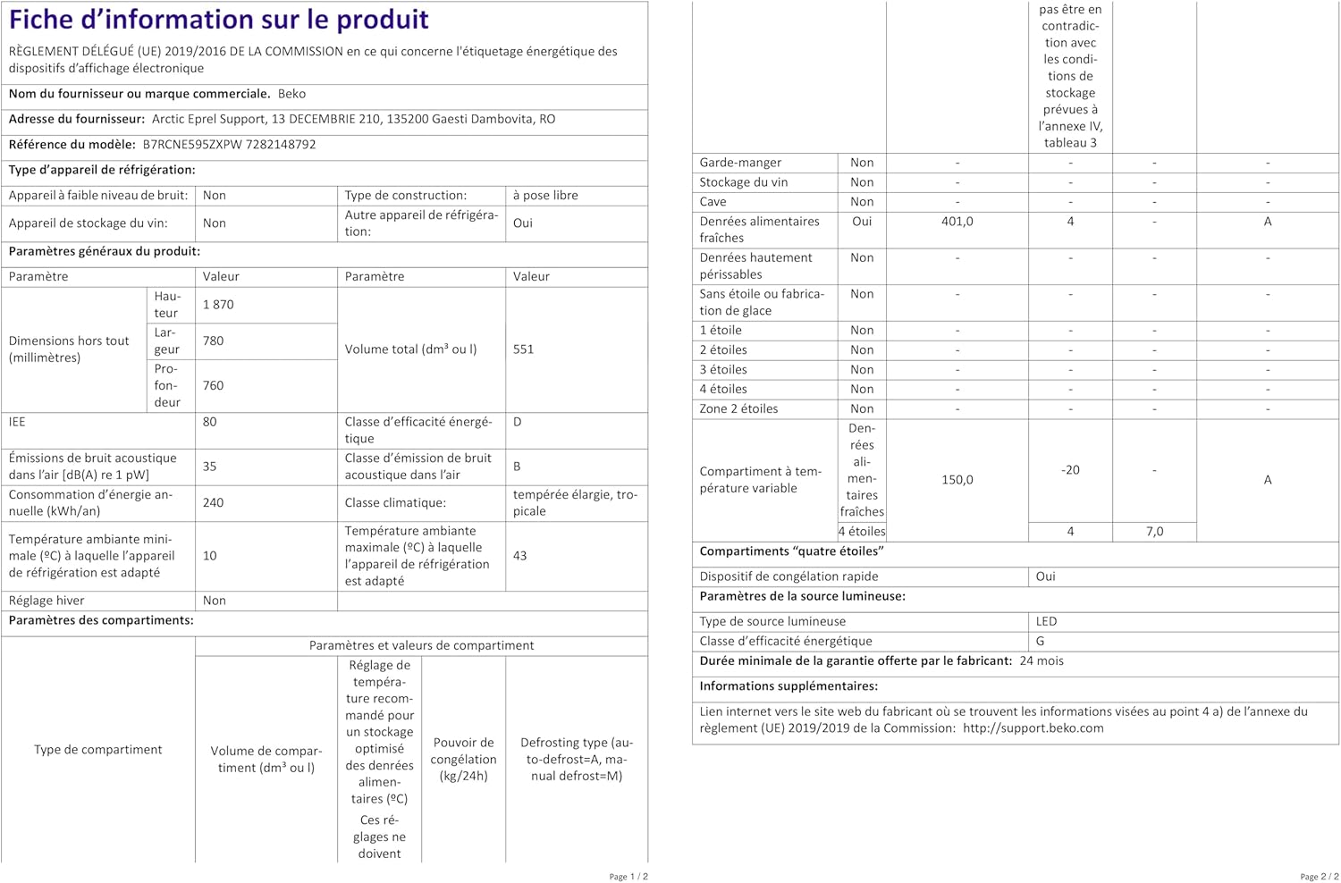 Beko RCNE366E70ZXBRN bPRO700 freistehende Kühl-/Gefrierkombination, großer Kühlschrank, 323 l Gesamtrauminhalt, HarvestFresh, NoFrost, leise, SmoothFit, 0°C-Zone, Dark Inox