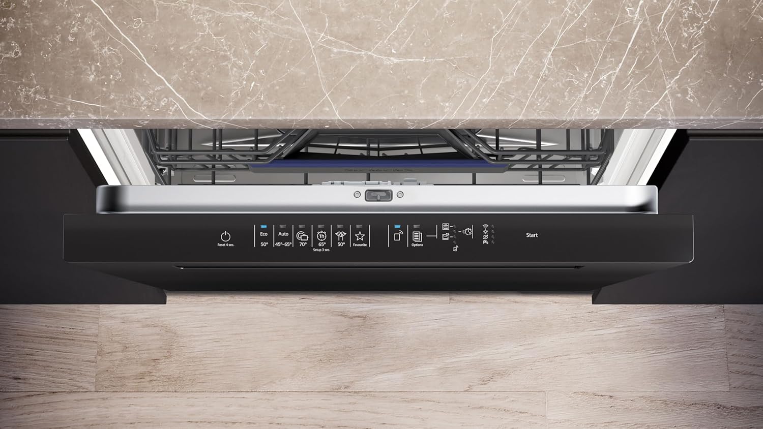 Siemens SN63EX14VE, iQ300 Smarter Geschirrspüler, Vollintegrierte Spülmaschine mit Besteckschublade, 60 cm, Auto Türöffnung dank autoOpen dry, Besonders leise durch iQdrive-Motor, infoLight aquaStop