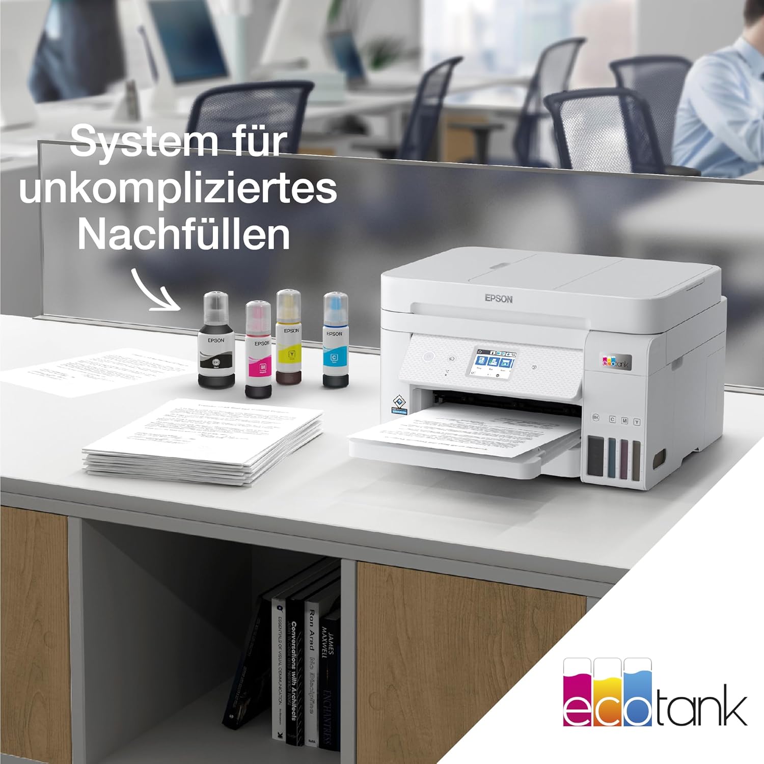 Epson EcoTank ET-4800 A4-Multifunktions-Wi-Fi-Tintentankdrucker, mit einem im Lieferumfang enthaltenen Vorrat an Tinten bis zu 3 Jahren