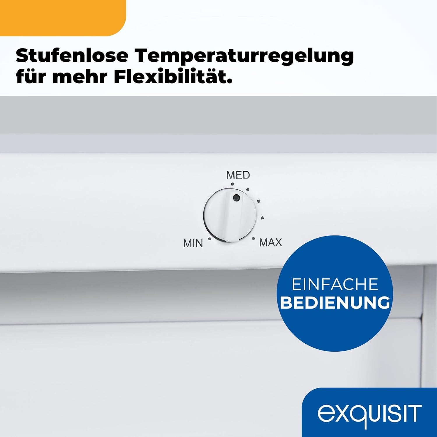 Exquisit Gefrierschrank, Tiefkühlschrank mit 4 Schubladen, 4-Sterne-Gefrieren, 91 Liter, Gefrierschrank klein, GS512-040E weiss