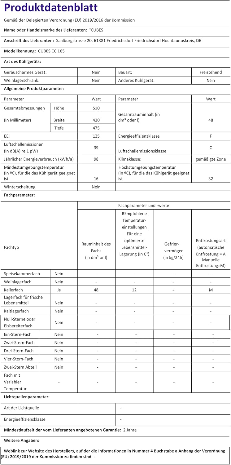 °CUBES Flaschenkühlschrank Coca-Cola Classic/ 51 cm Höhe / 98 kWh/Jahr / 48 L Kühlteil