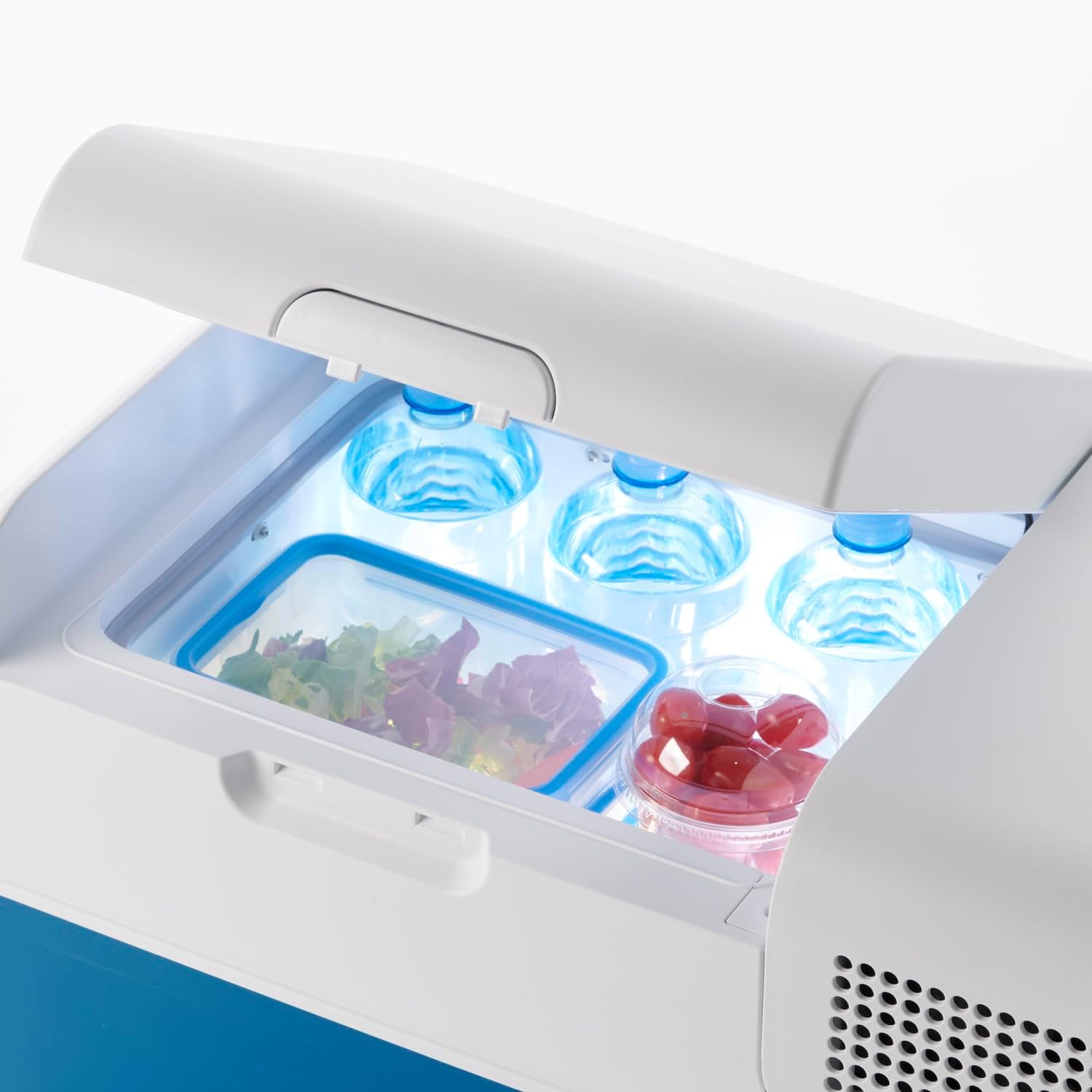 Mobicool MCF40, elektrische Kompressor-Kühlbox, 38 Liter, 12/24/230 V, Mini-Kühlschrank für Auto, Lkw, Boot, Reisemobil und Steckdose, Blue