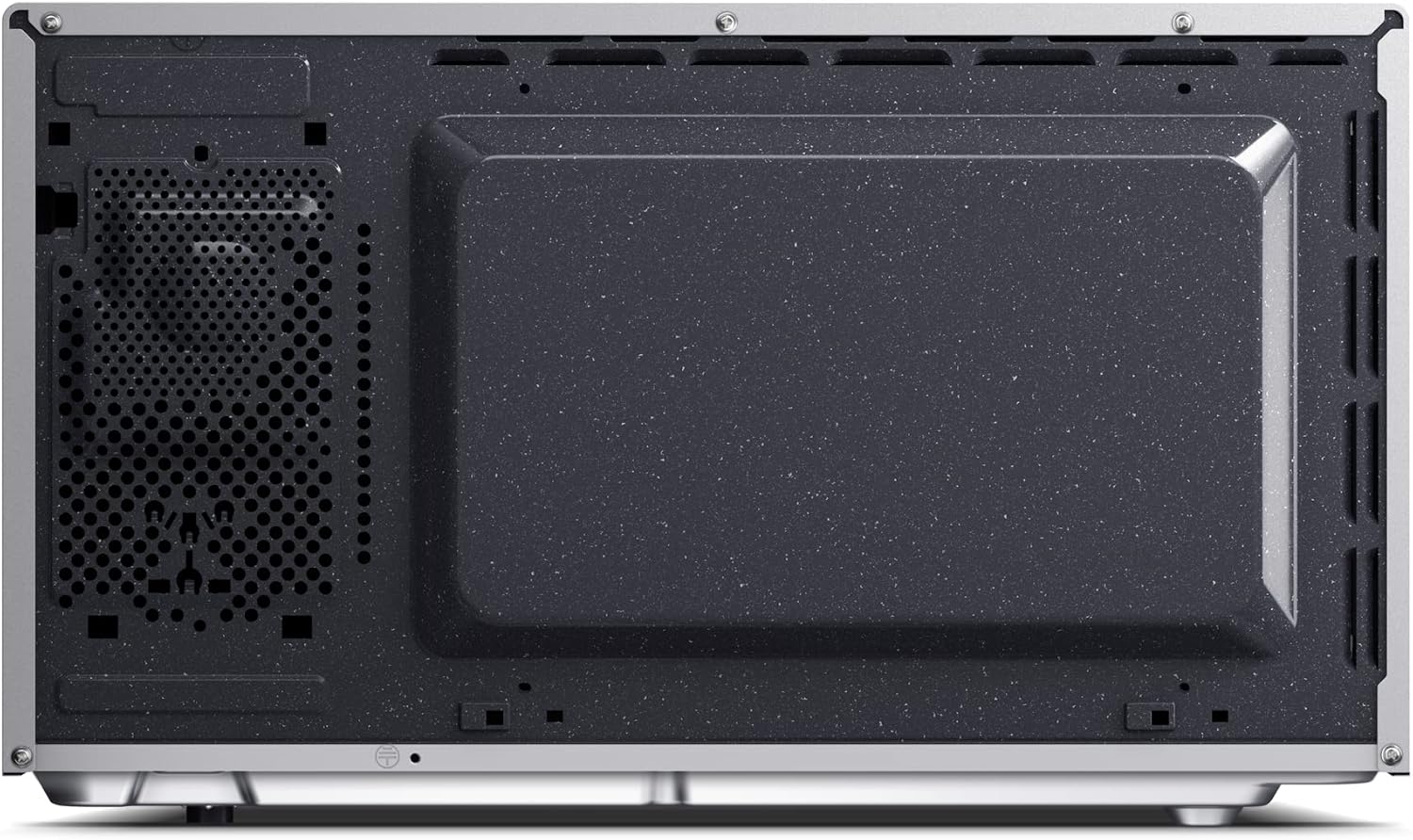 SHARP MG81ES Mikrowelle mit Grill (Mikrowelle: 900W, Grill: 1100W, 11 Leistungsstufen, Auftaufunktion, Abmessungen: 512x300x396cm, Emaille-Keramik-Garraum mit antibakteriellen Eigenschaften), silber