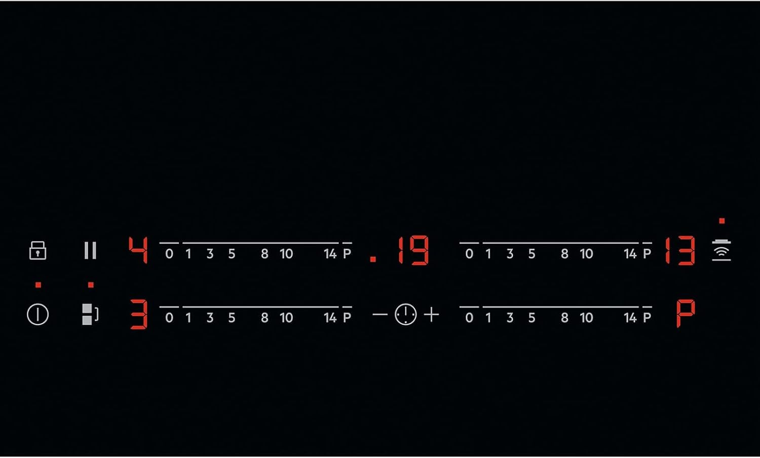 AEG IKE84441XB Autarkes Kochfeld / Herdplatte mit Touchscreen, Topferkennung & Hob²Hood-Funktion / Induktionskochplatte / 4 Kochzonen / Edelstahlrahmen / 80 cm Schwarz