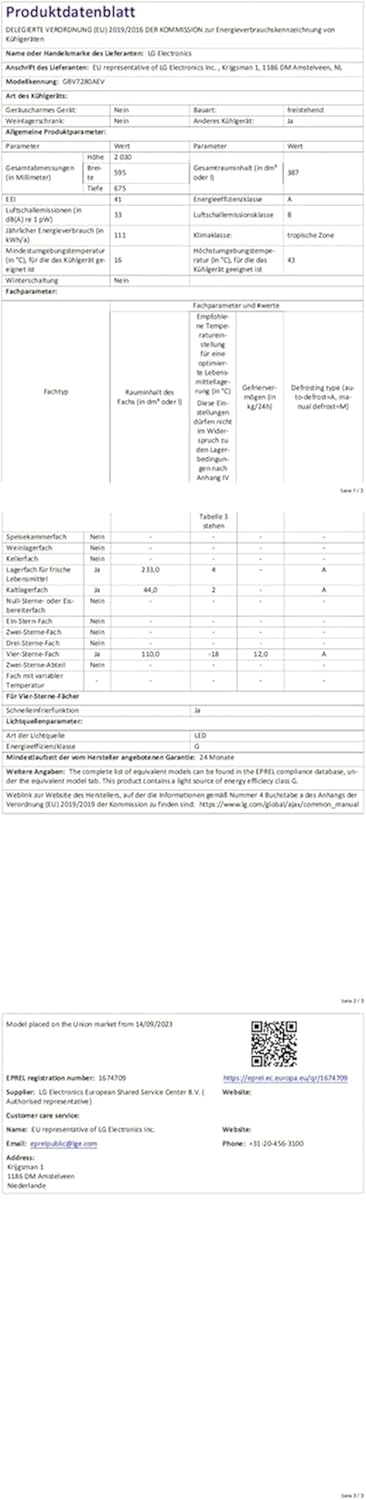 LG GBV22NCCEP Kühl-/Gefrierkombination – Smart Inverter Compressor, Total No Frost, Modern Flat Door Design, Matt Schwarz Metallic, Energieeffizienz A