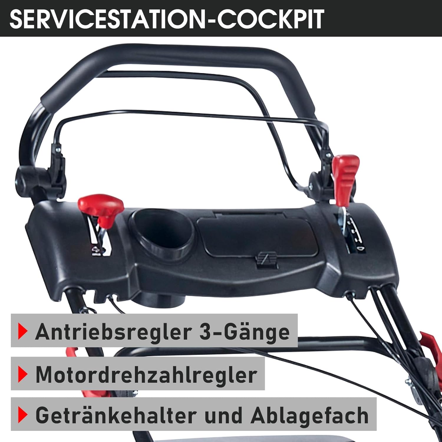 BRAST Benzin Rasenmäher mit Antrieb | 5,2kW(7PS) | Elektrostart | 48cm Schnittbreite | viele Modelle | TÜV | 4 Takt OHV Motor | 30-80mm Schnitthöhe | 60L Fangkorb | Stahlgehäuse | 19224 ESTART Speed