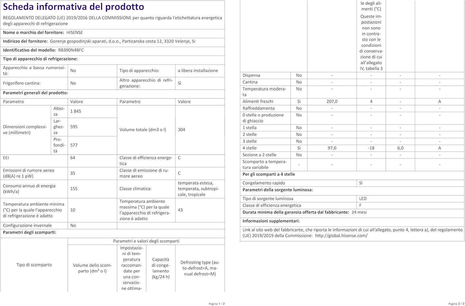 Hisense RB327N4ADD Fridge-Freezer Combination, EEK D, Total NoFrost, Interchangeable Door Hinge, Bottle Grid, 171 Litre Fridge Compartment, 85 Litre Freezer Compartment, Stainless Steel Look