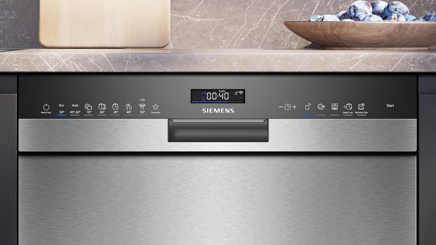 Siemens SN63EX14VE, iQ300 Smarter Geschirrspüler, Vollintegrierte Spülmaschine mit Besteckschublade, 60 cm, Auto Türöffnung dank autoOpen dry, Besonders leise durch iQdrive-Motor, infoLight aquaStop