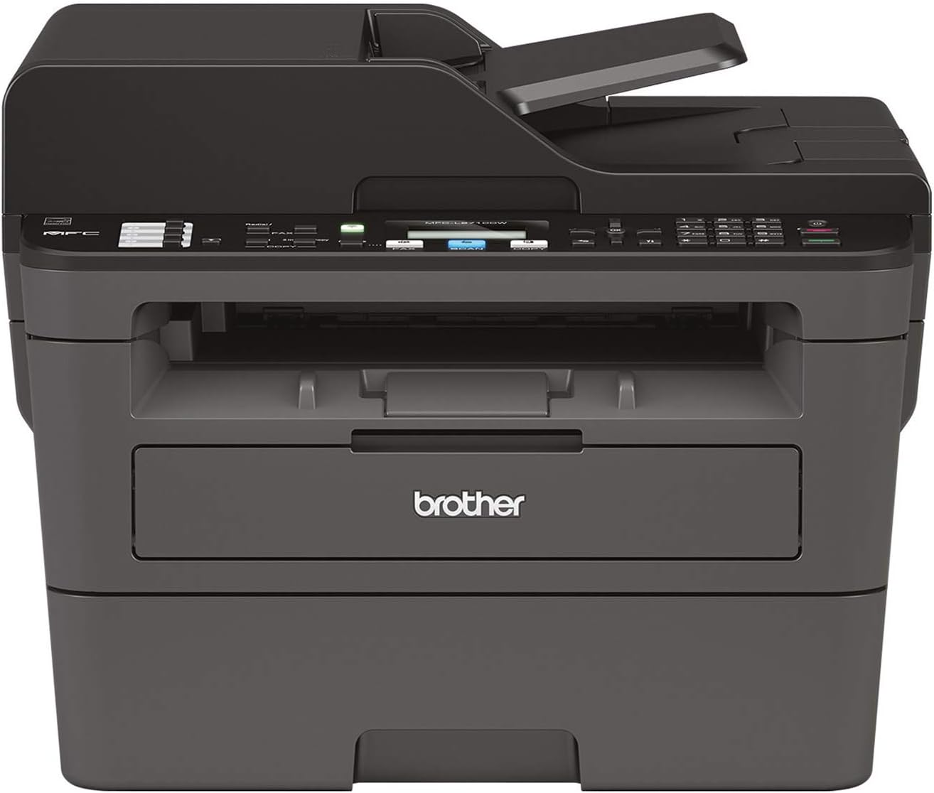 Brother MFC-L2835DW | 4-in-1-Multifunktionsdrucker (Drucken/Scan/Kopieren/Faxen) Laserdrucker Monochrom – WLAN & Ethernet – Dokumentenzuführung (ADF) für 50 Blatt – Druckgeschwindigkeit von 32 Seiten