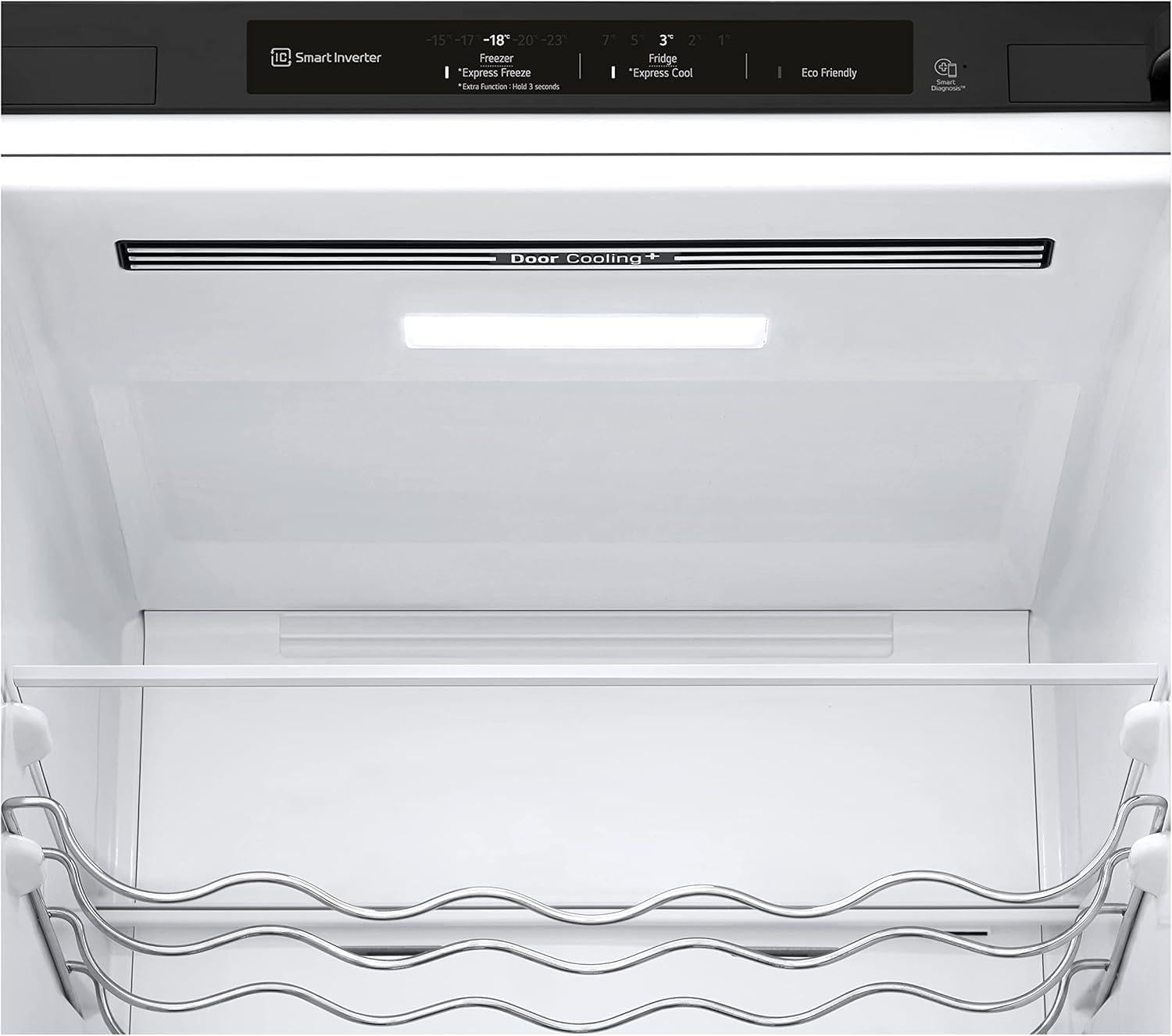 LG GBV22NCCEP Kühl-/Gefrierkombination – Smart Inverter Compressor, Total No Frost, Modern Flat Door Design, Matt Schwarz Metallic, Energieeffizienz A